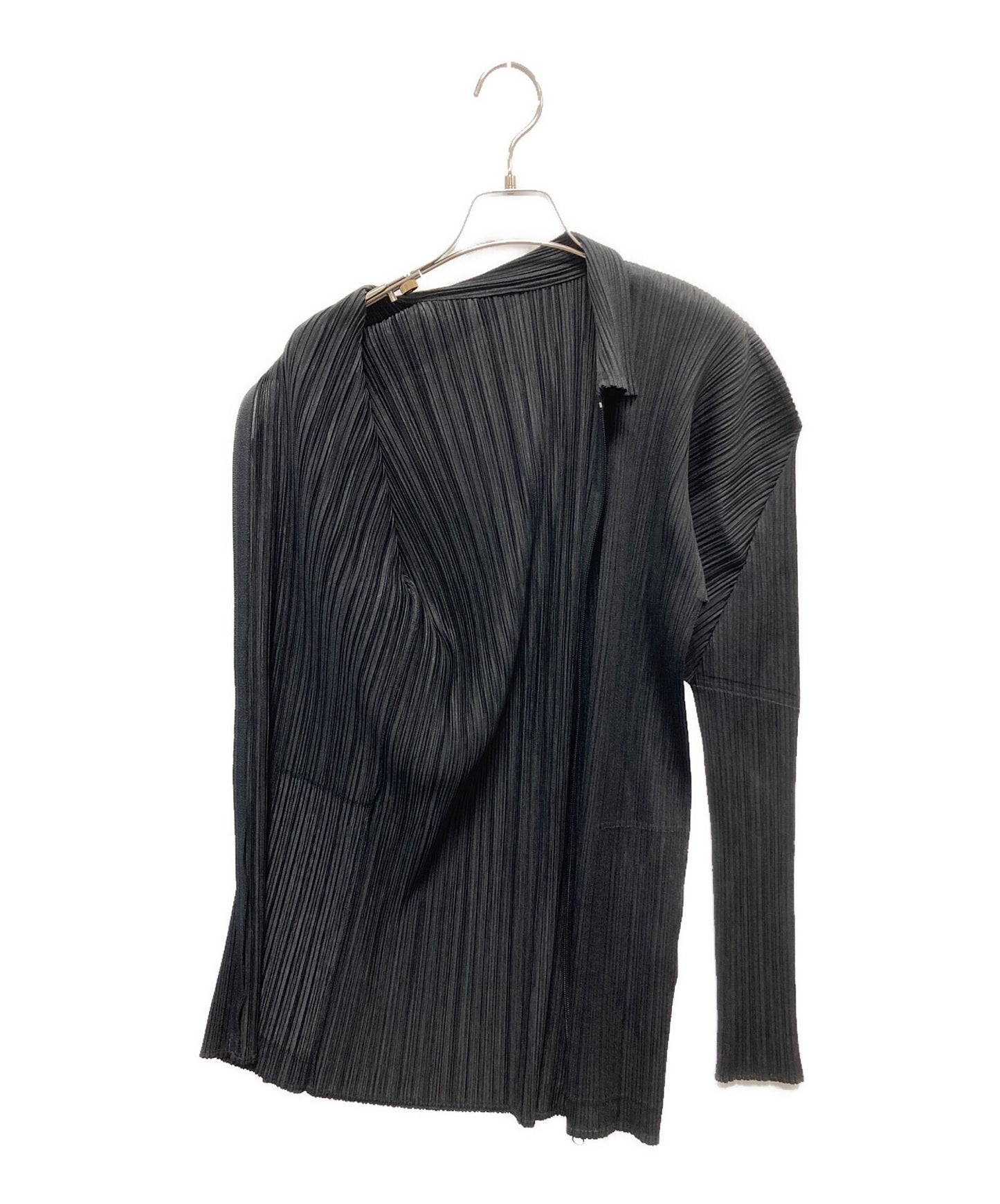 [Pre-owned] PLEATS PLEASE Zip-up cardigan with collar PP04-JD359