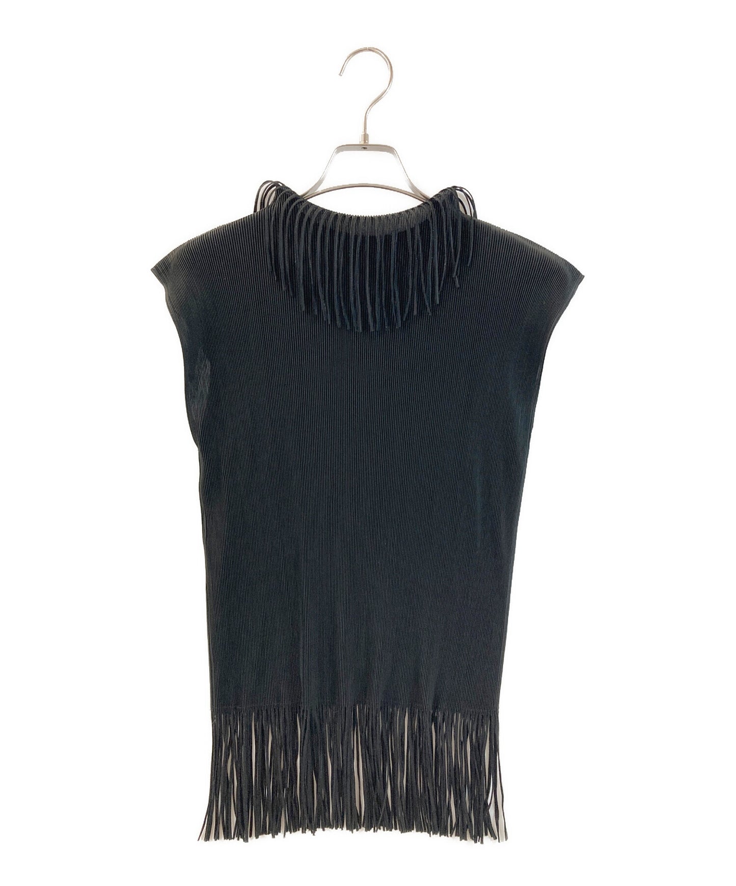 [Pre-owned] PLEATS PLEASE Bolt Neck Fringe French Sleeve Cut and Sewn