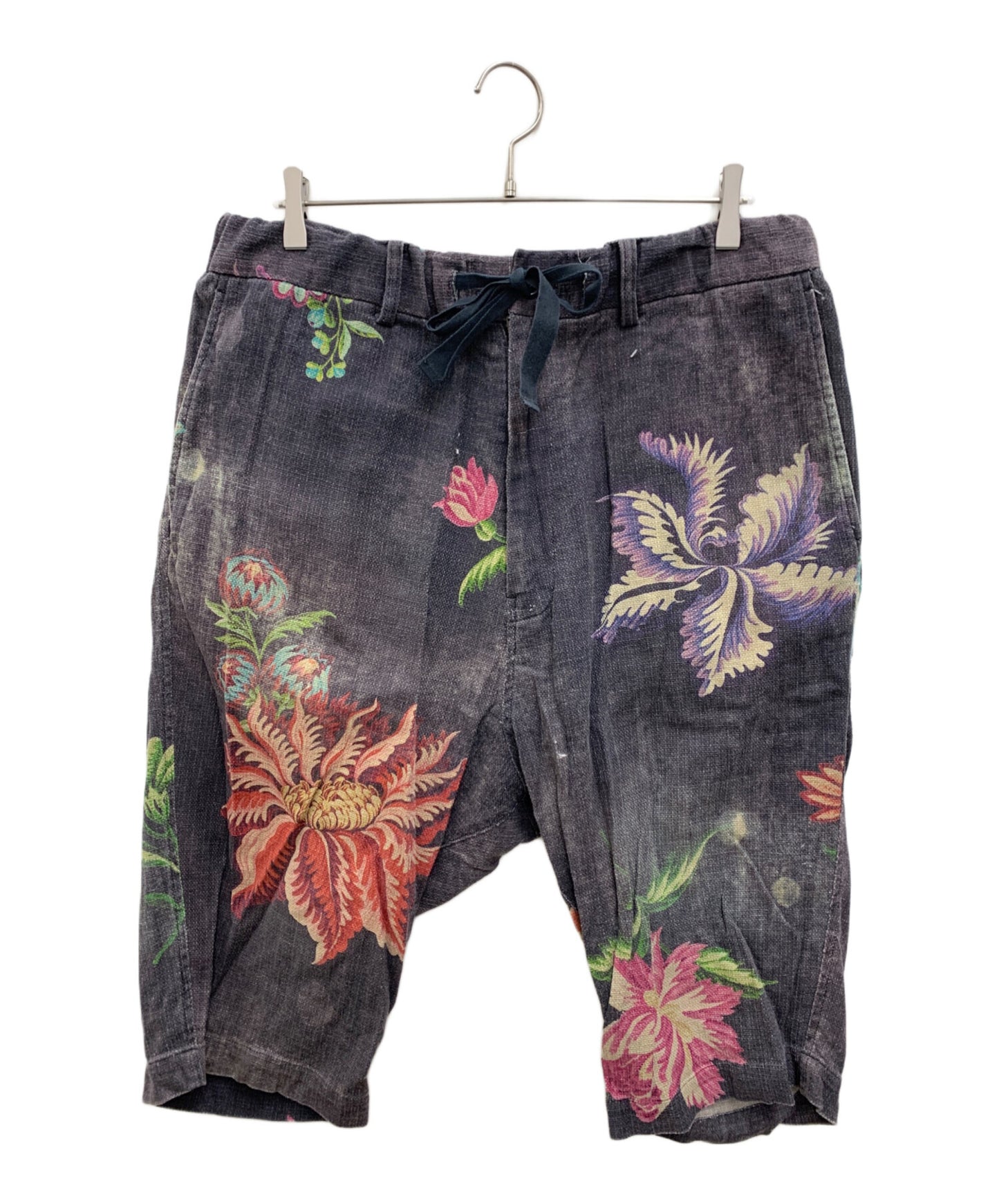 [Pre-owned] Yohji Yamamoto pour homme Cotton Linen Flower Wide Shorts HG-P74-039