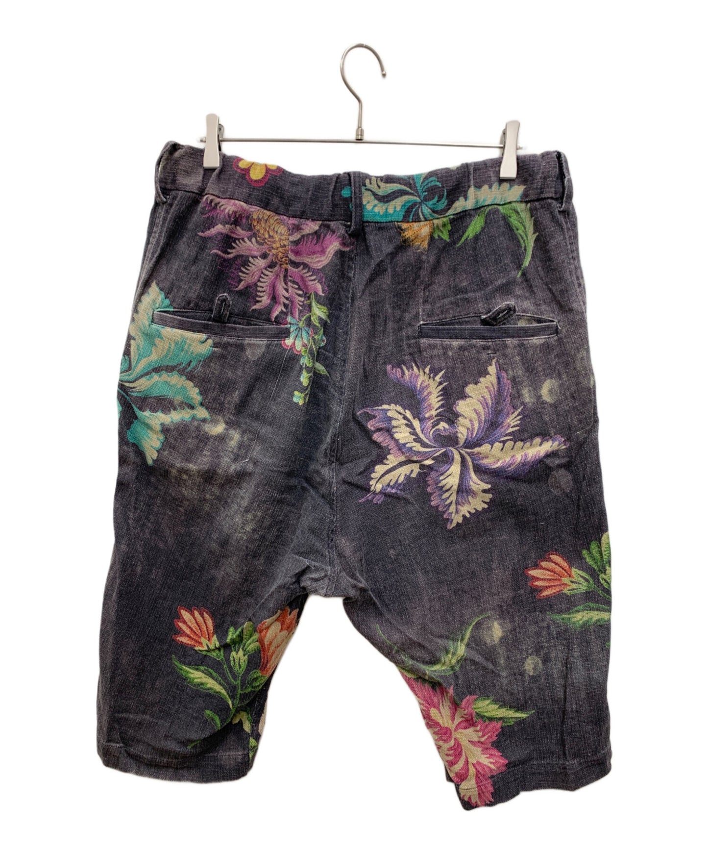 [Pre-owned] Yohji Yamamoto pour homme Cotton Linen Flower Wide Shorts HG-P74-039