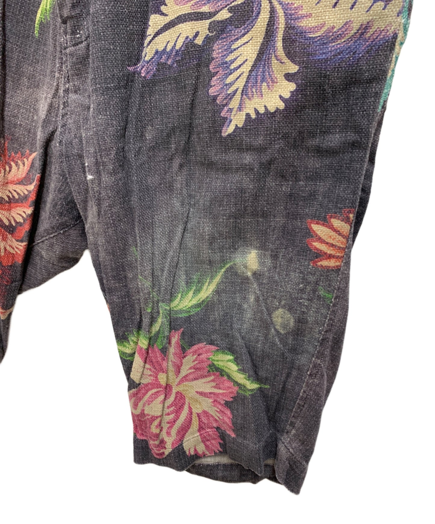 [Pre-owned] Yohji Yamamoto pour homme Cotton Linen Flower Wide Shorts HG-P74-039