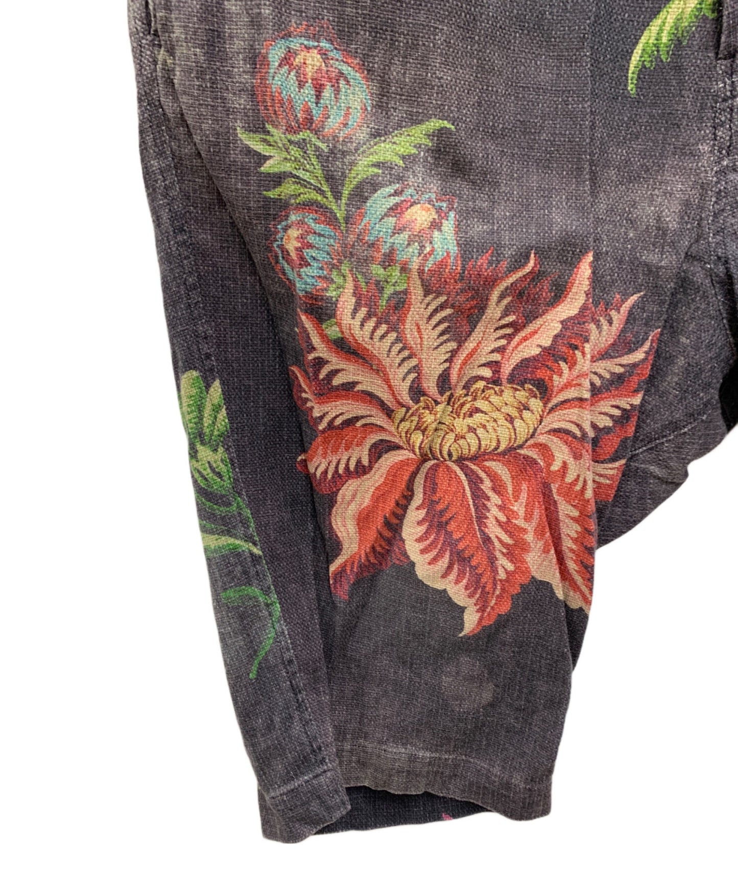 [Pre-owned] Yohji Yamamoto pour homme Cotton Linen Flower Wide Shorts HG-P74-039