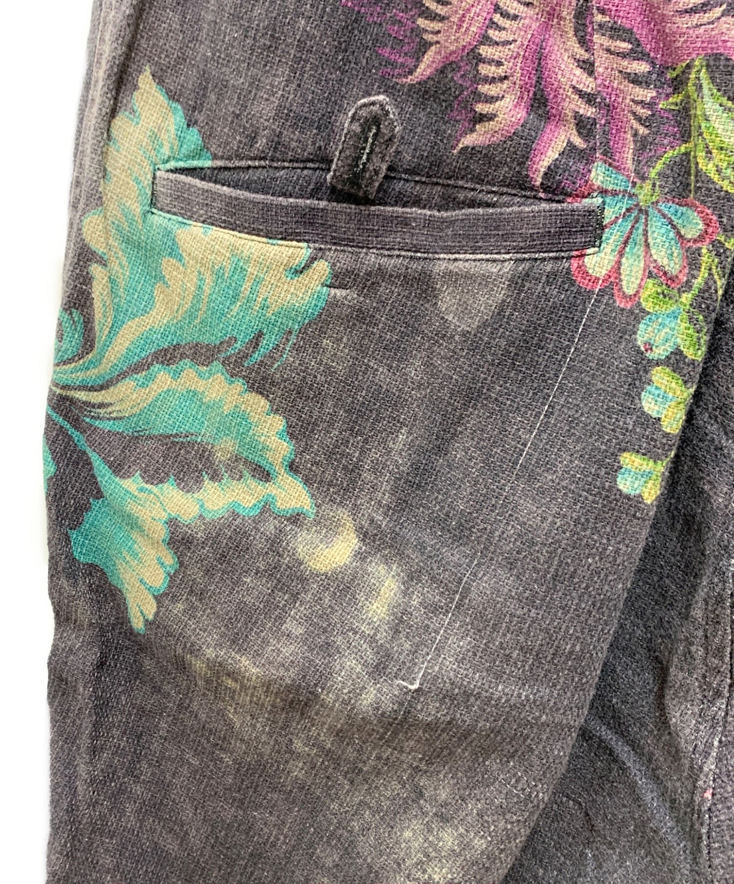 [Pre-owned] Yohji Yamamoto pour homme Cotton Linen Flower Wide Shorts HG-P74-039