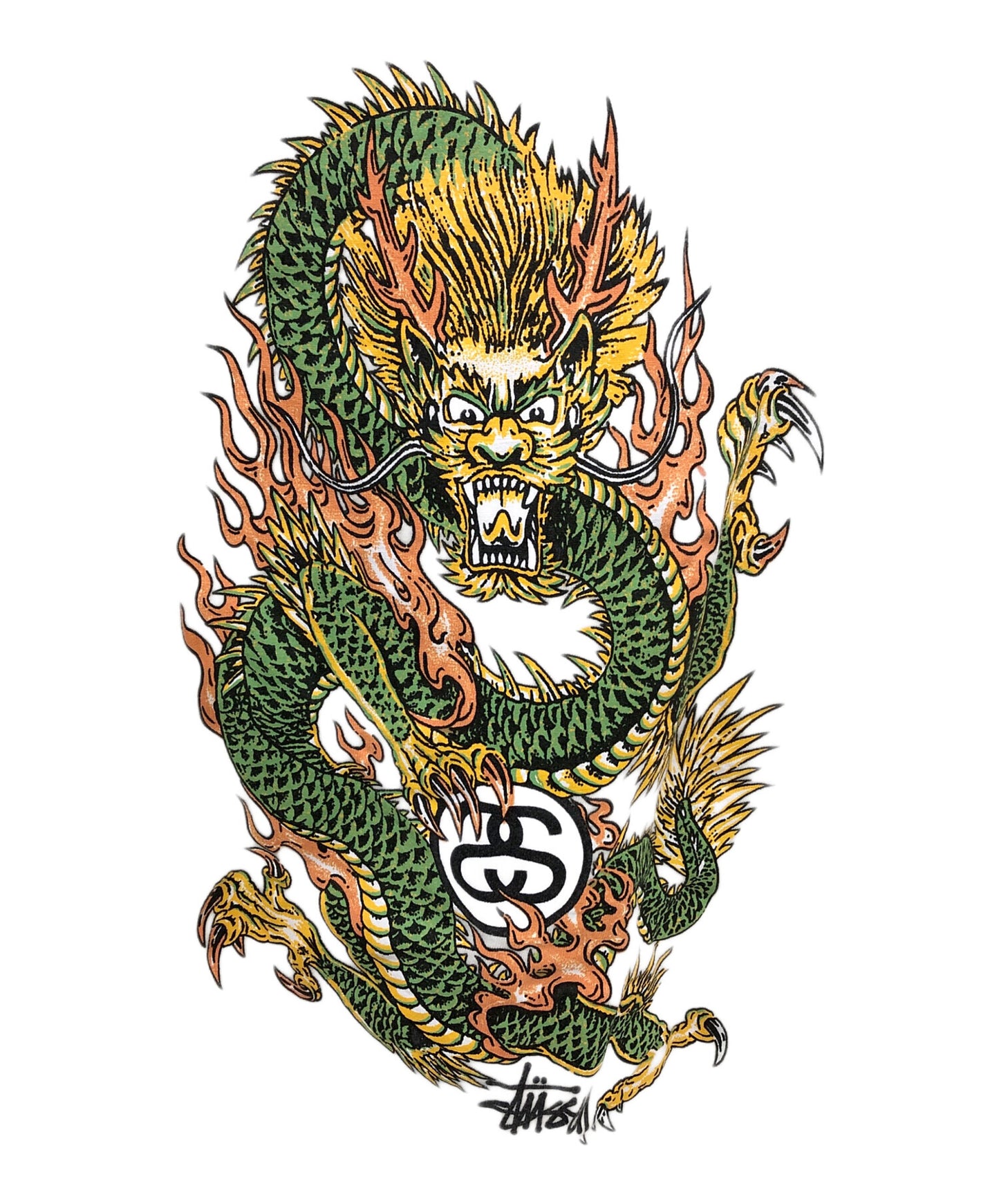 [Pre-owned] stussy Short Sleeve Cut and Sewn OLD STUSSY DRAGON T-Shirt