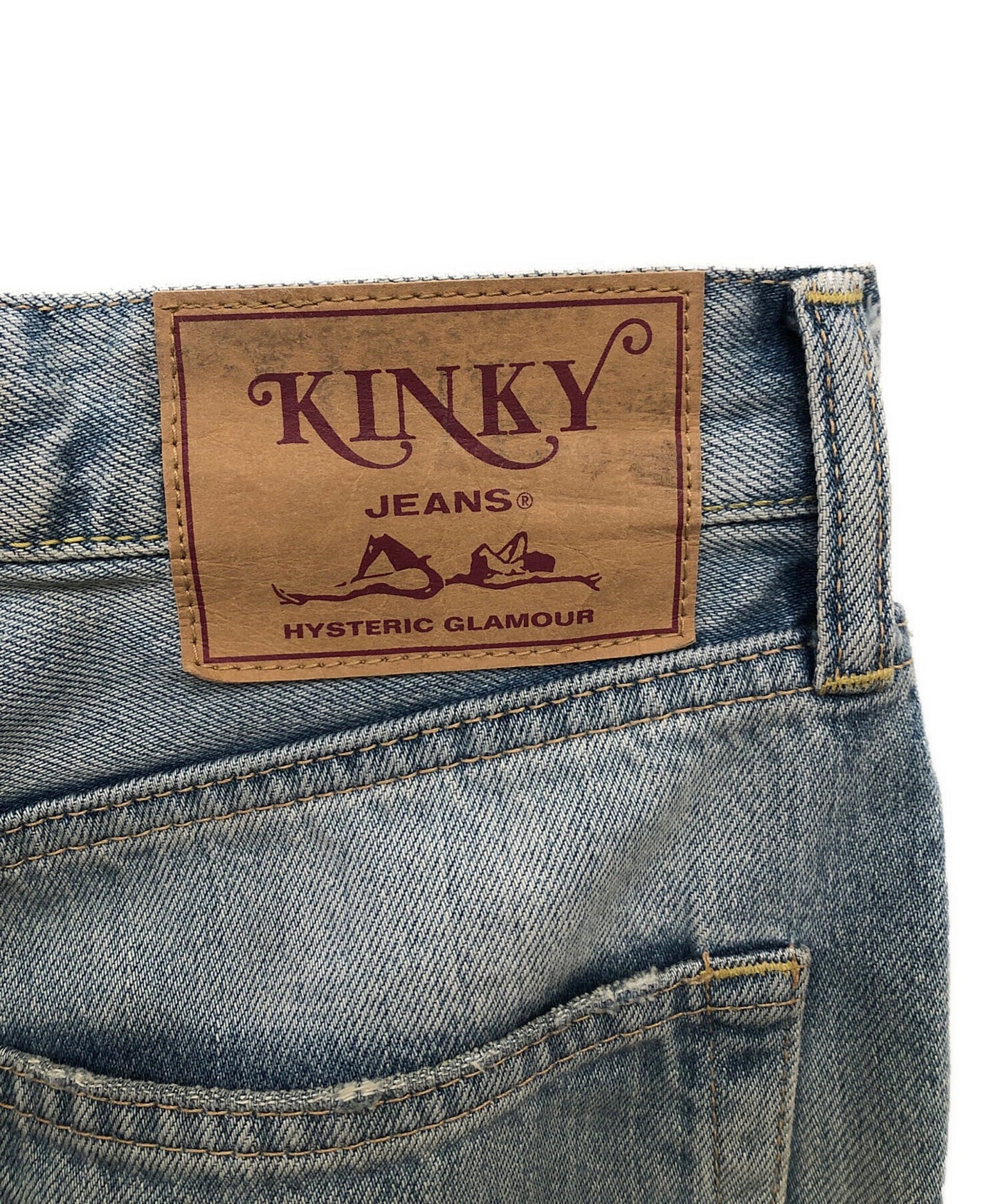 [Pre-owned] Hysteric Glamour COLLAGE PATCH REMAKE TAPERED DENIM PANTS 02201AP11