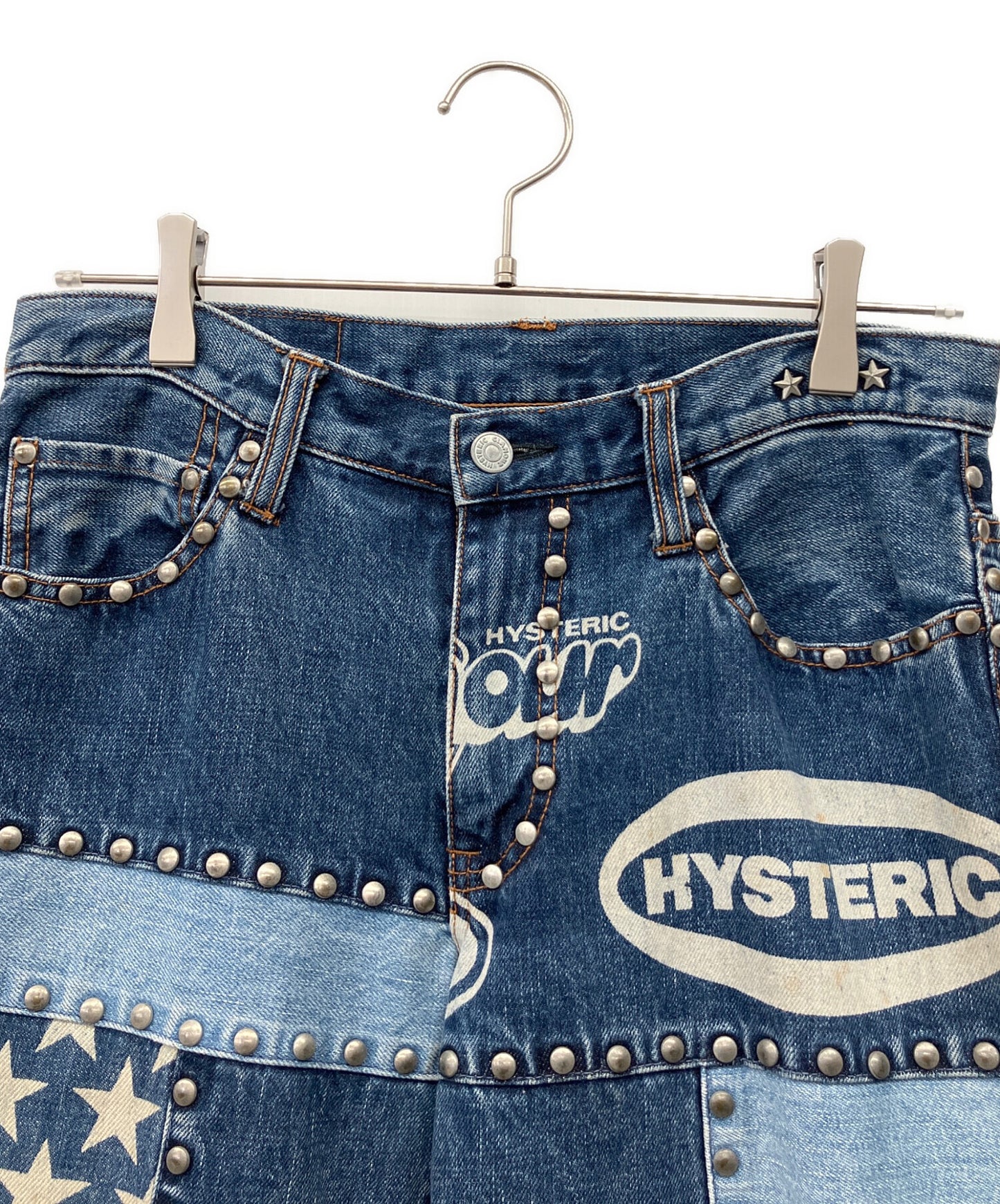 [Pre-owned] Hysteric Glamour patchwork denim pants 2AP-2130
