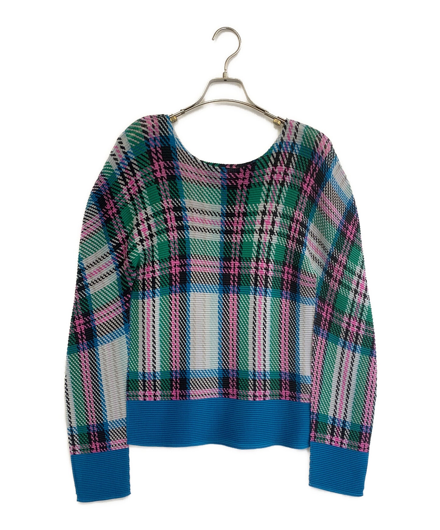 [Pre-owned] me ISSEY MIYAKE Tartan plaid pleated cut and sewn MI33FJ792