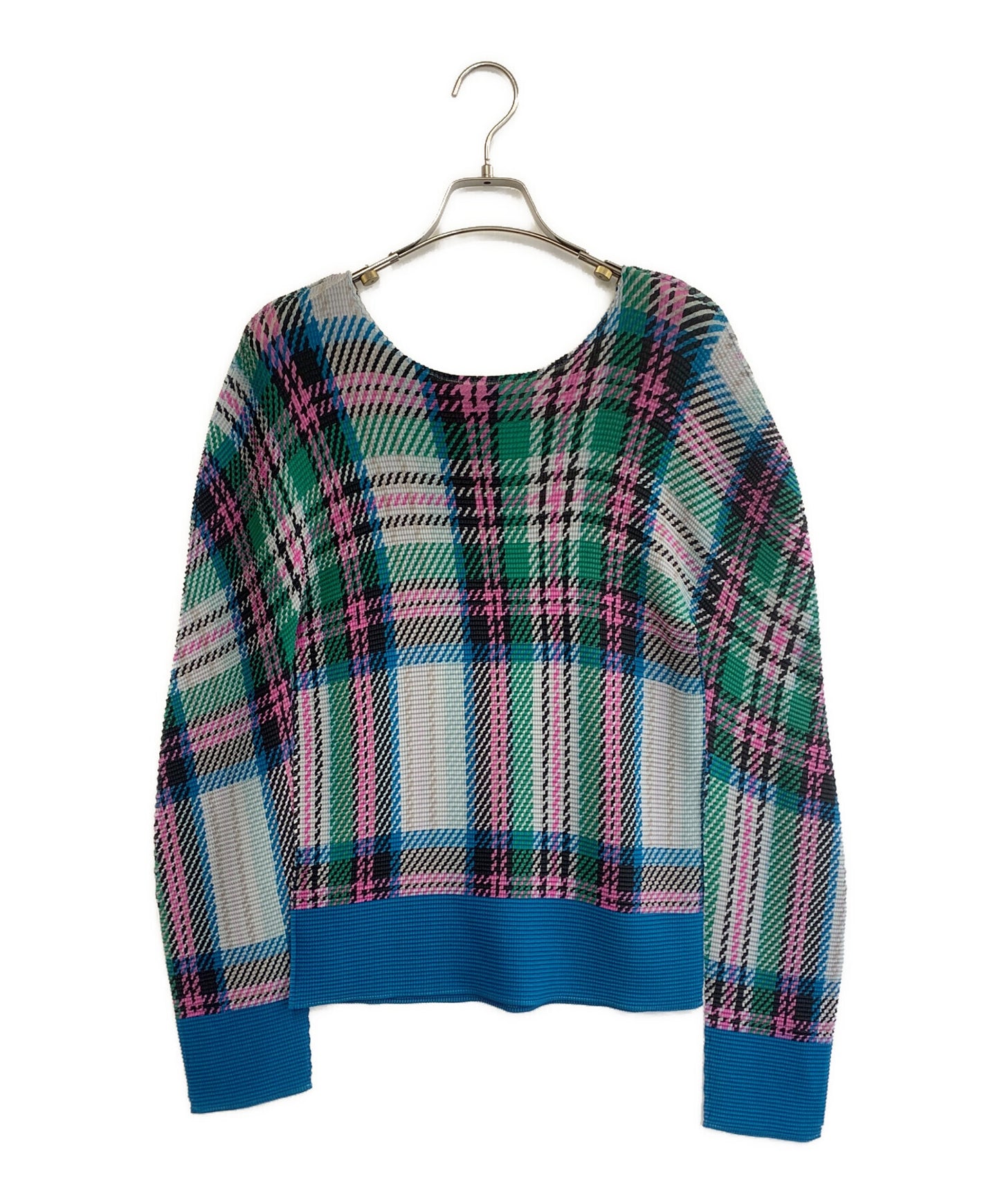 [Pre-owned] me ISSEY MIYAKE Tartan plaid pleated cut and sewn MI33FJ792