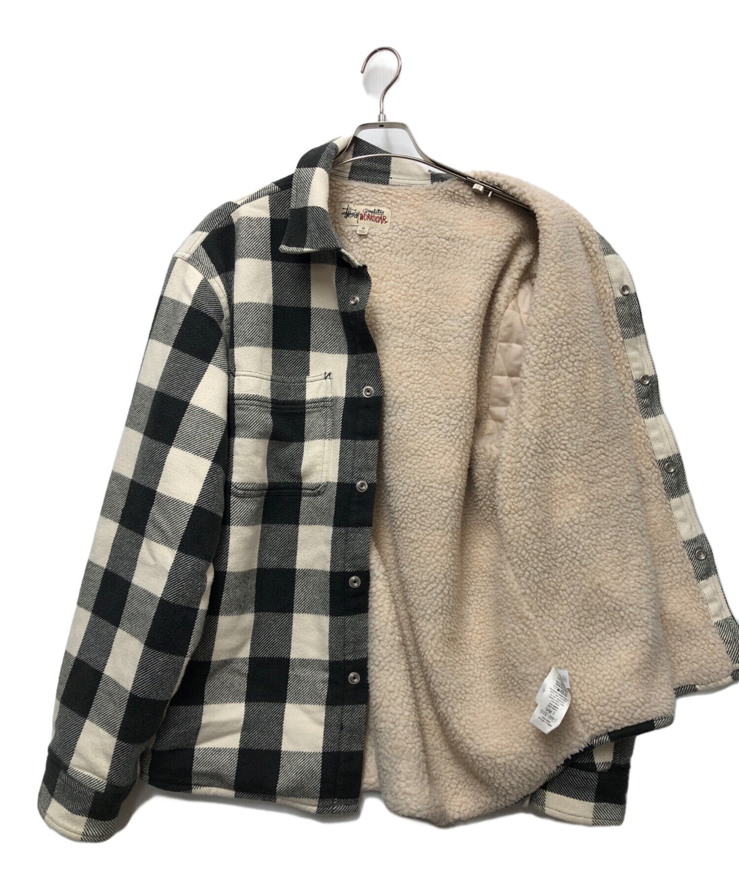 [Pre-owned] stussy Sherpa Lined Buffalo Plaid Shirt 1110332