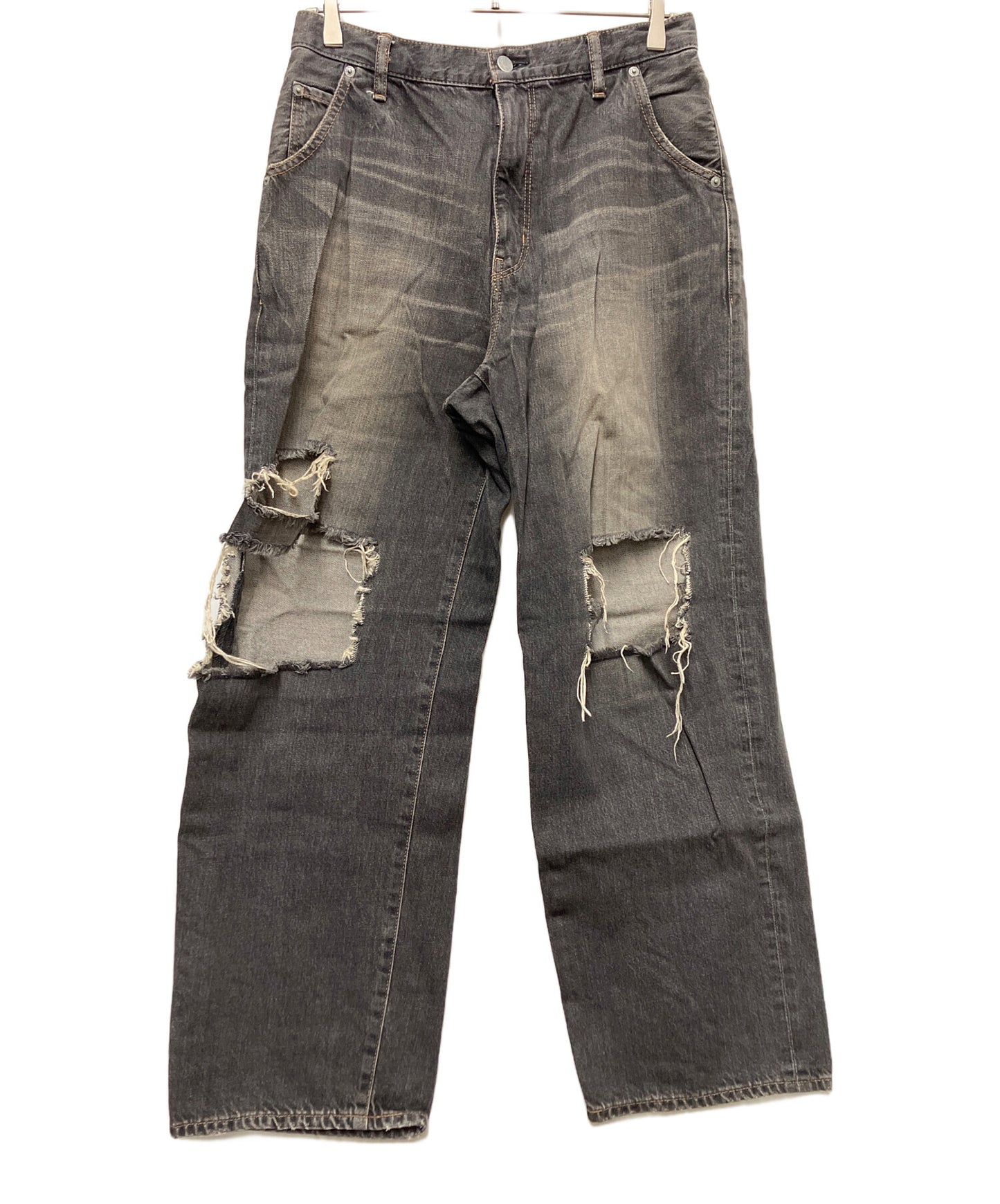 [Pre-owned] Hysteric Glamour KC processed wide denim pants 01223AP09