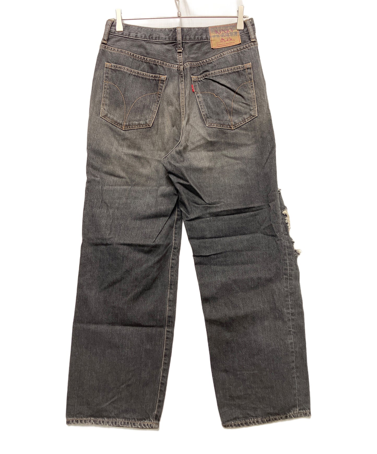 [Pre-owned] Hysteric Glamour KC processed wide denim pants 01223AP09