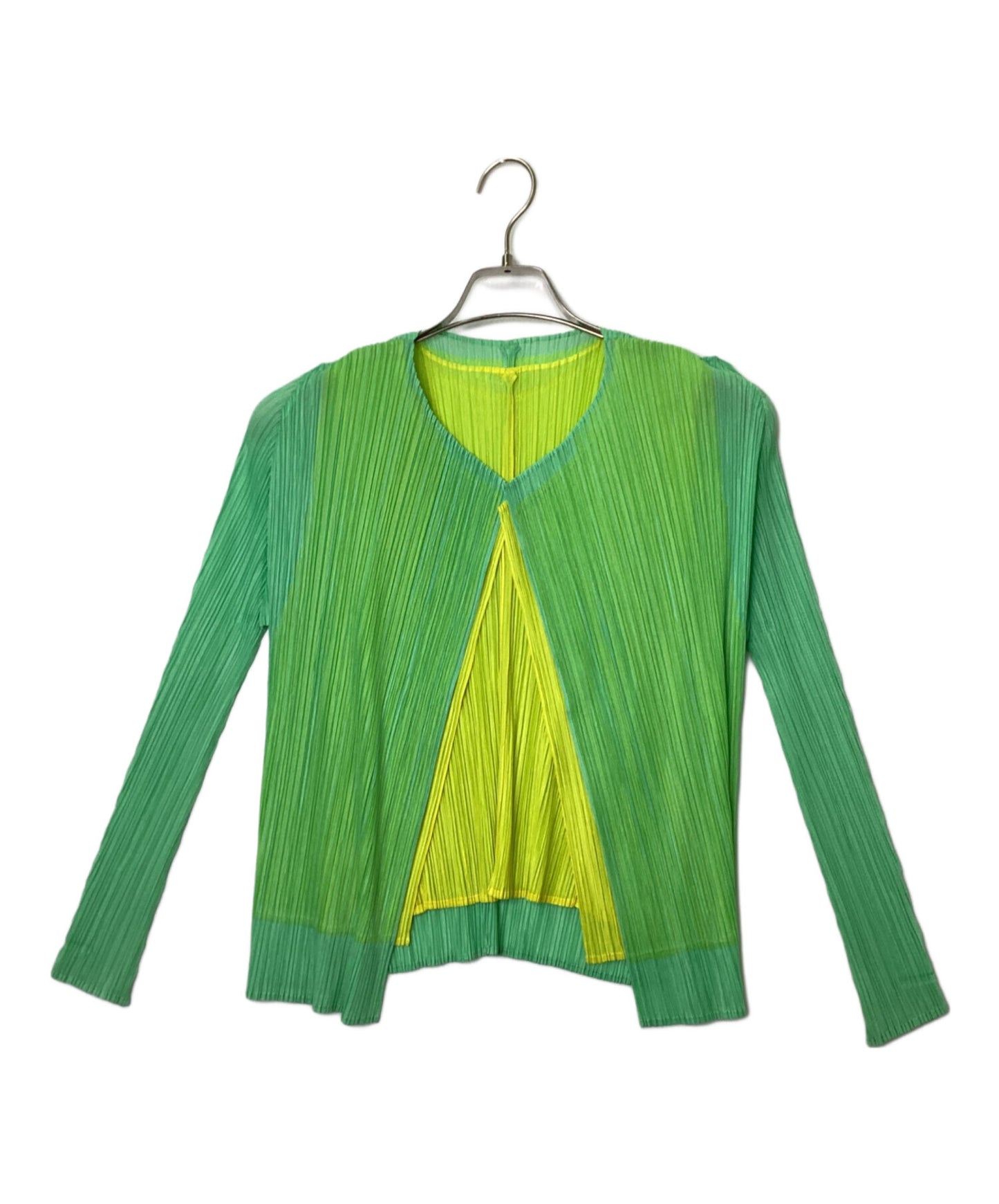 [Pre-owned] PLEATS PLEASE layered pleated cardigan PP31-JO784