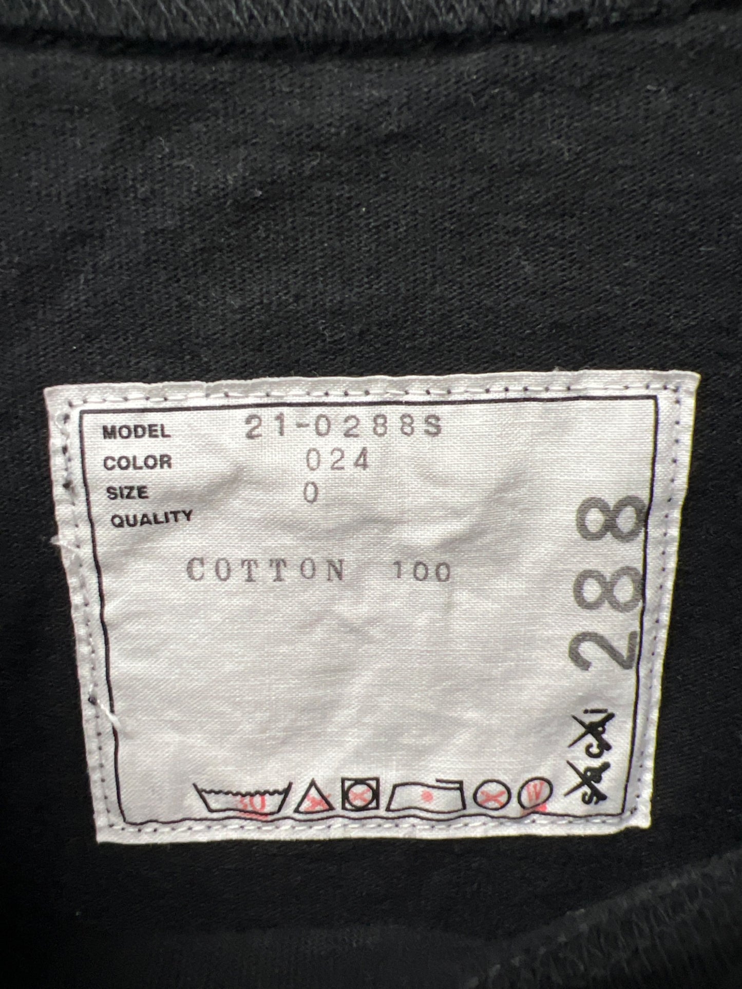 [Pre-owned] sacai Short-Sleeve T-Shirt 21-0288s