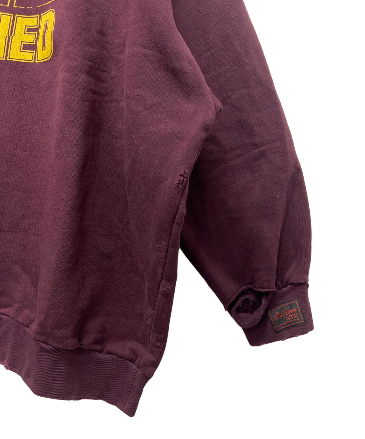 [Pre-owned] RAF SIMONS Damaged crew neck sweatshirt 222-M167