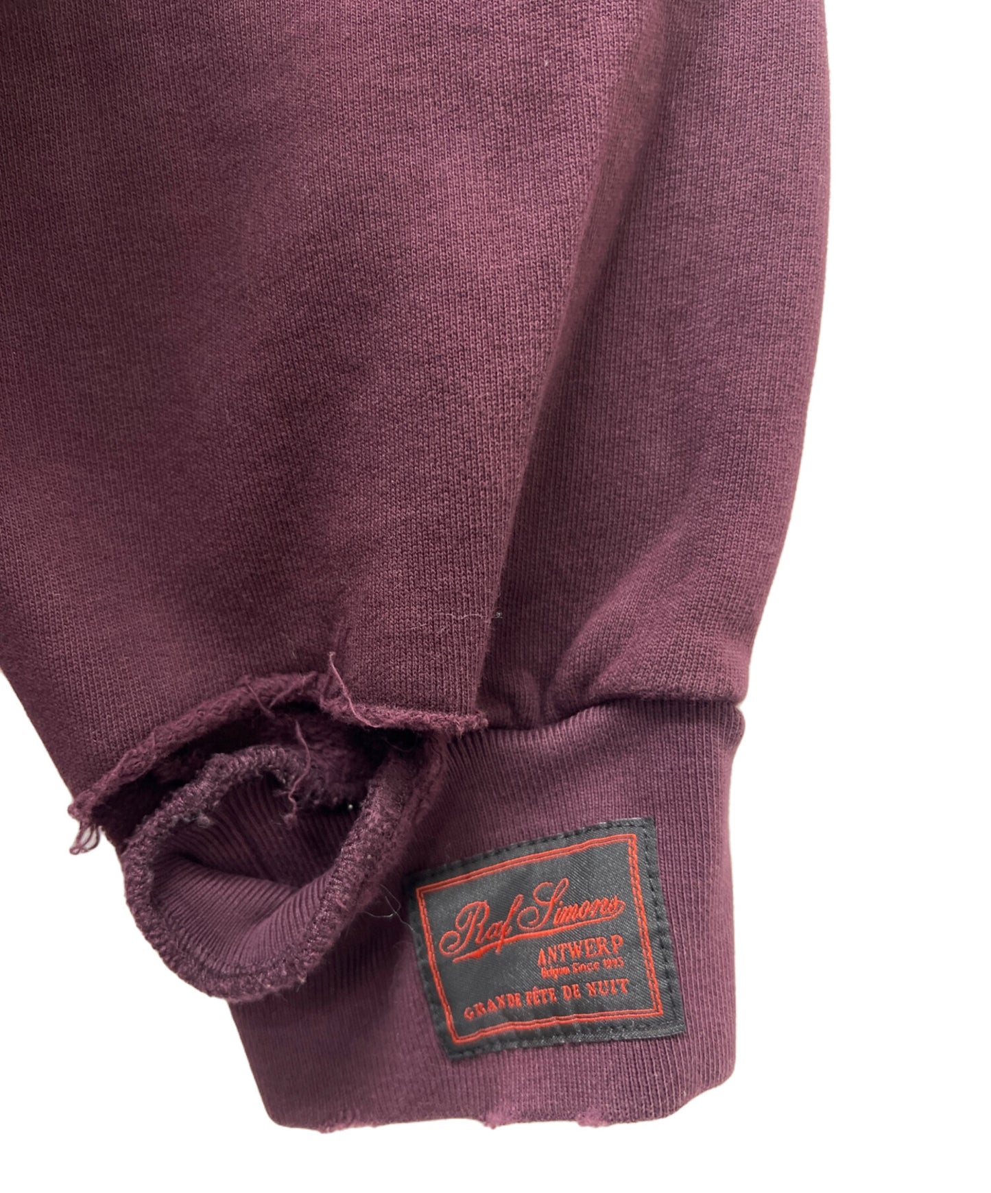 [Pre-owned] RAF SIMONS Damaged crew neck sweatshirt 222-M167