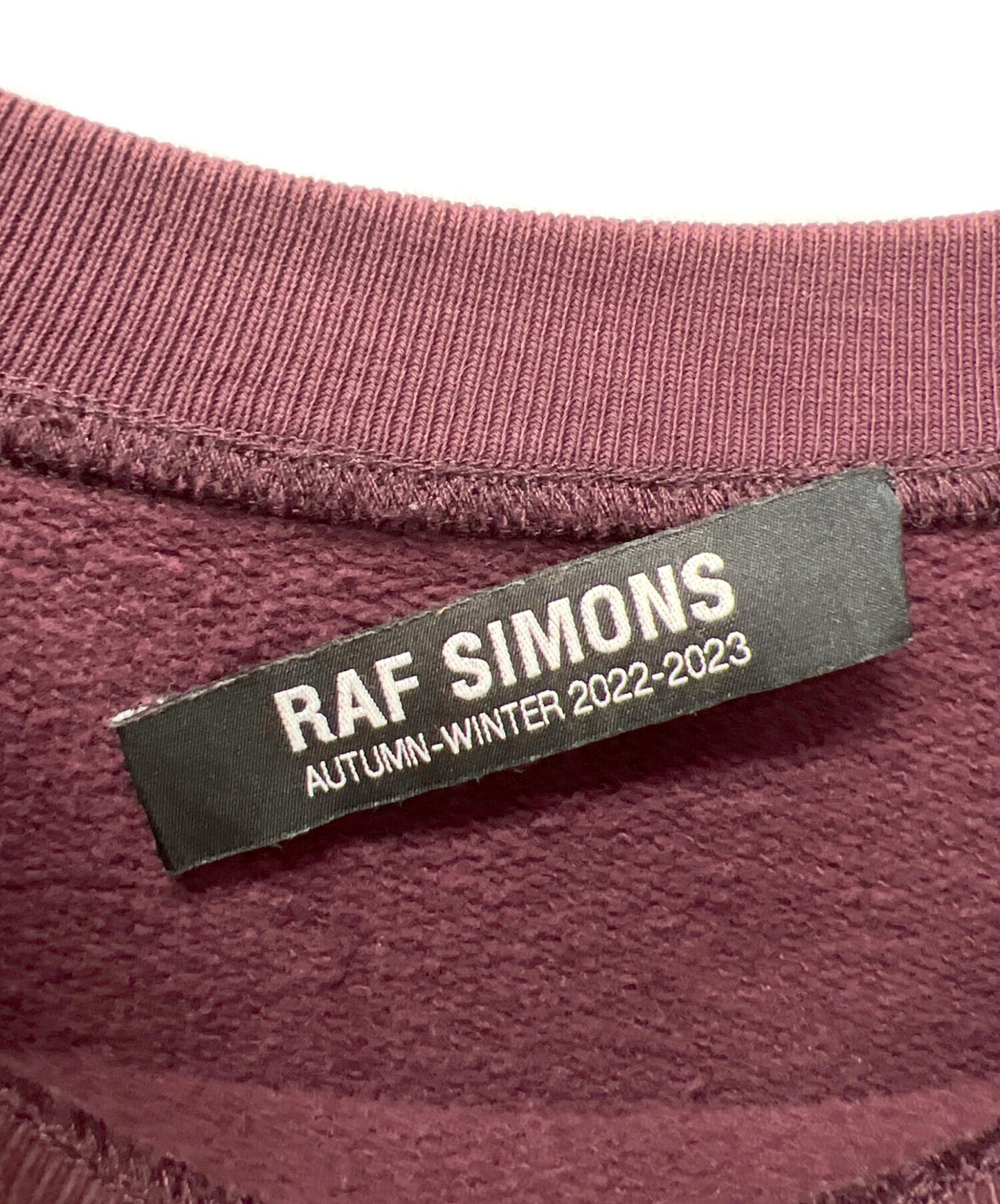 [Pre-owned] RAF SIMONS Damaged crew neck sweatshirt 222-M167