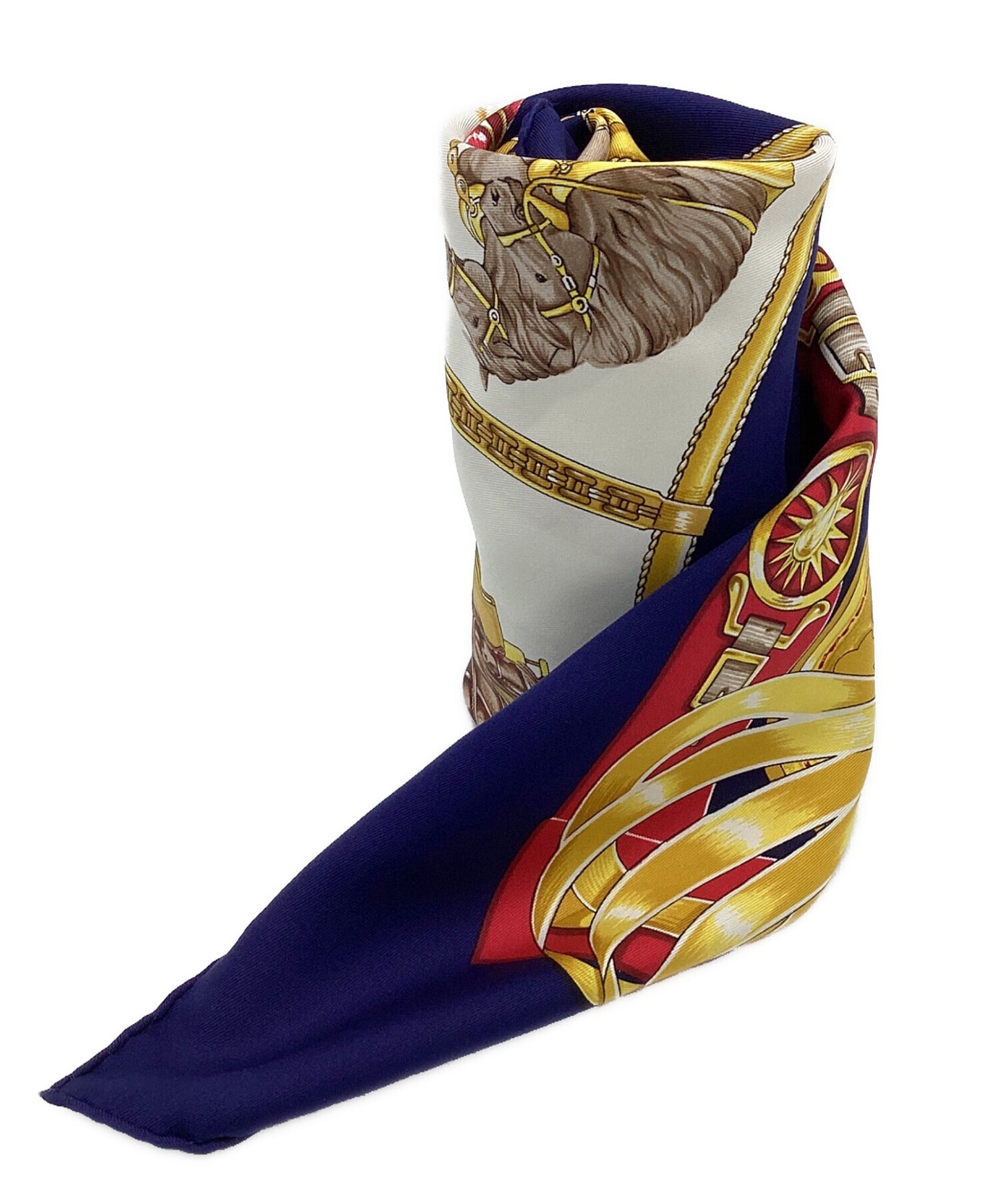 [Pre-owned] HERMES Carré 90 CHEVAUX DE TRAIT silk scarf