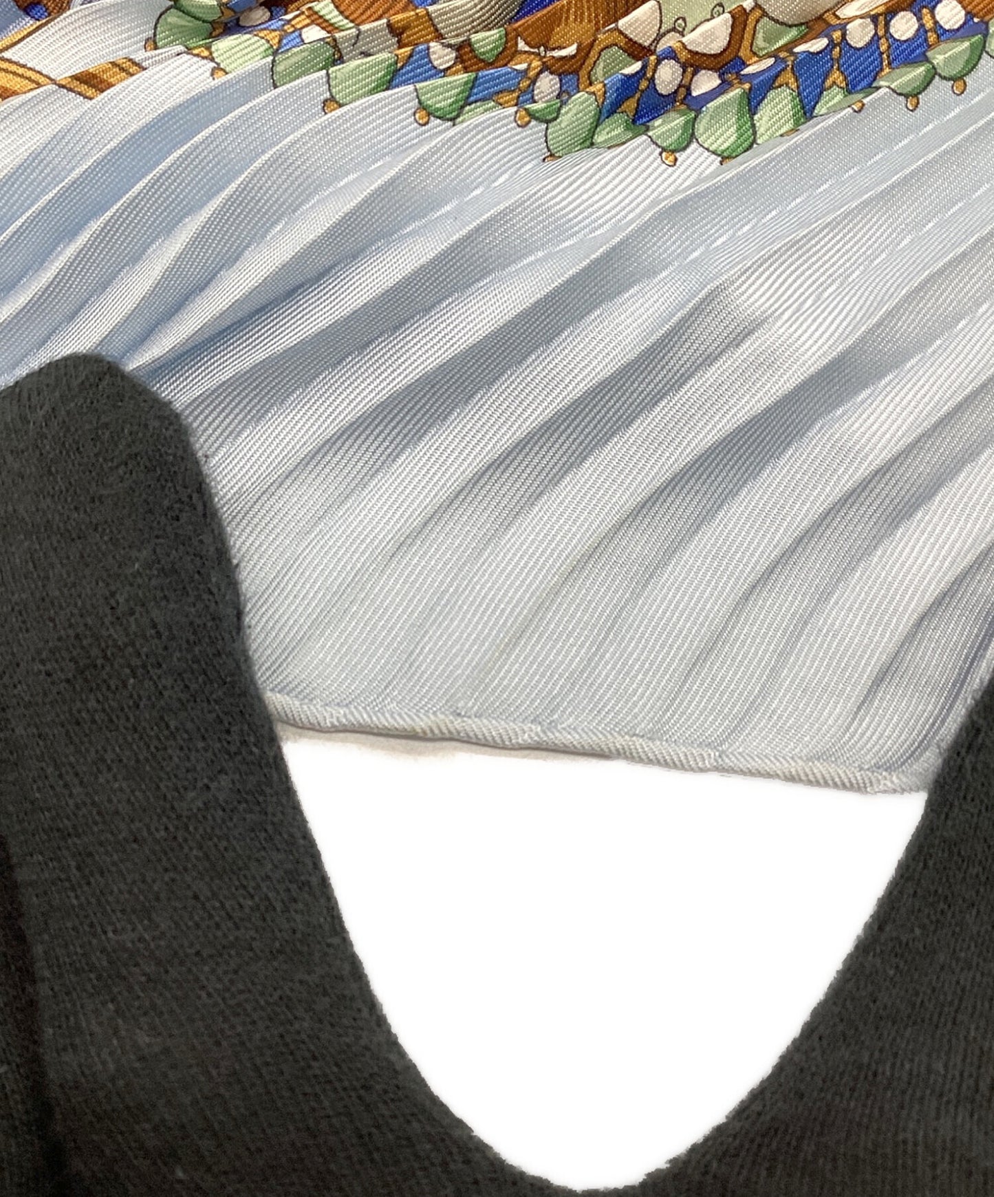 [Pre-owned] HERMES pleated scarf