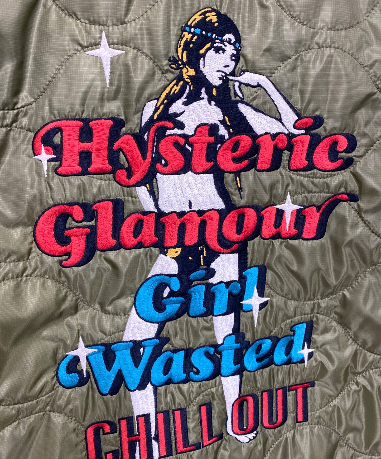 [Pre-owned] Hysteric Glamour GIRL WASTED embroidered oversized blouson 01223AB03