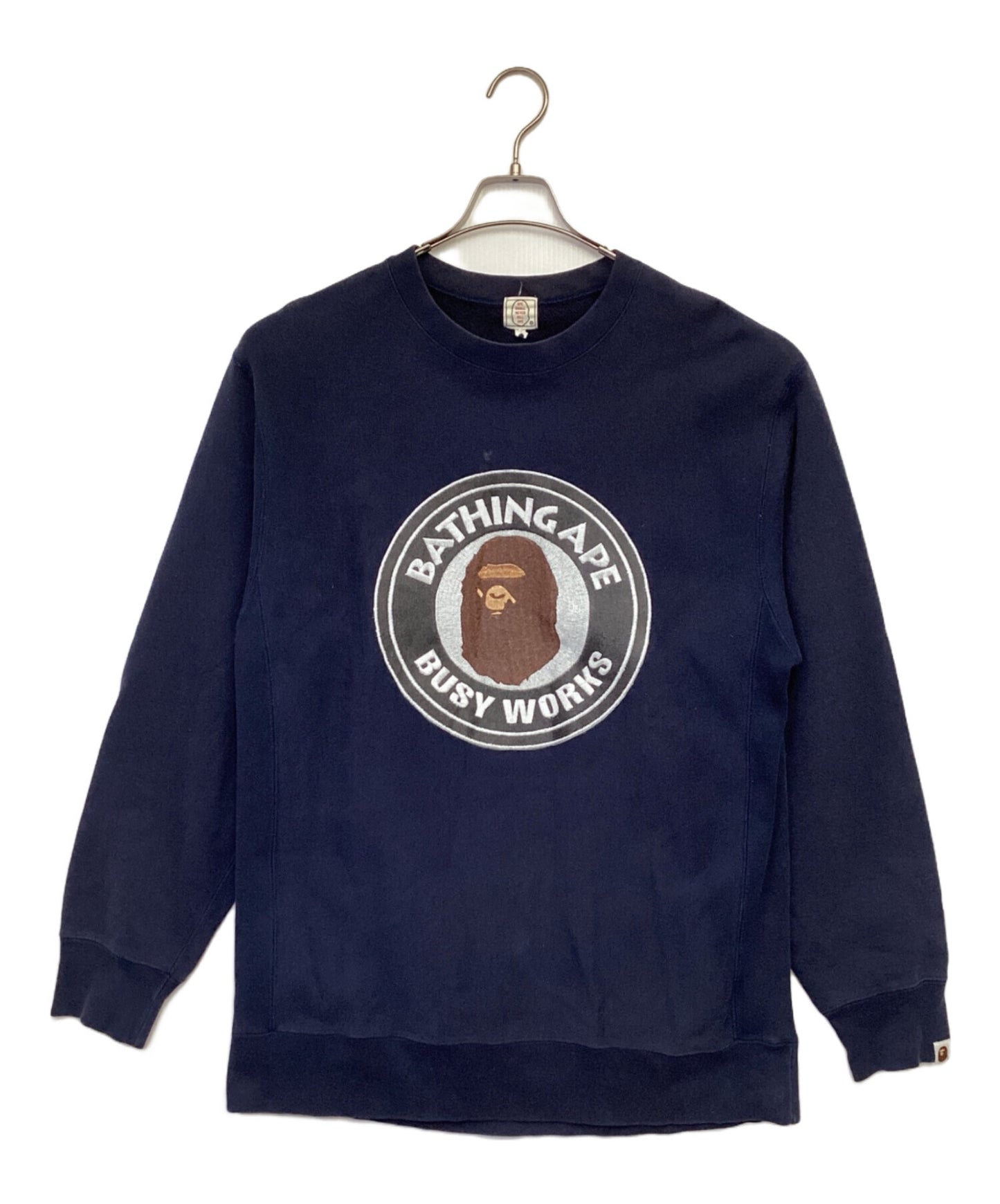 [Pre-owned] A BATHING APE BUSTY WORKS Crew-Neck Sweatshirt L
