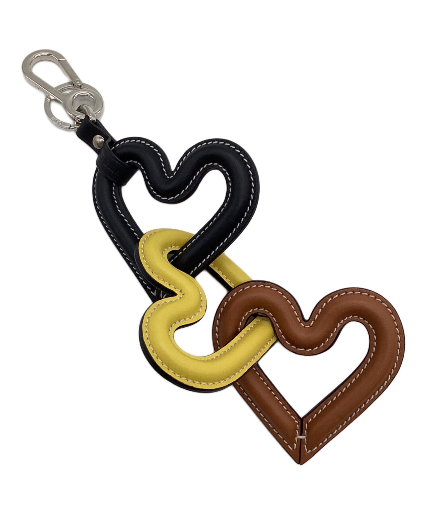 [Pre-owned] LOEWE Triple Heart Charm Key Ring