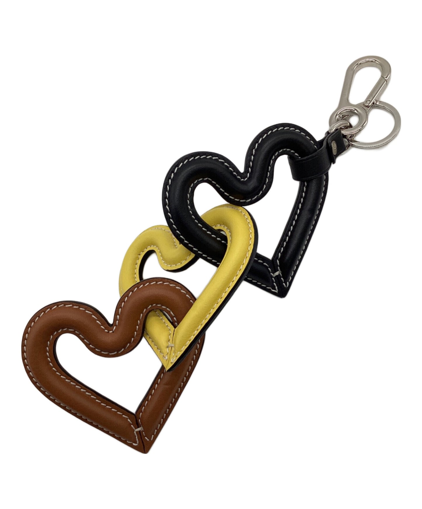 [Pre-owned] LOEWE Triple Heart Charm Key Ring