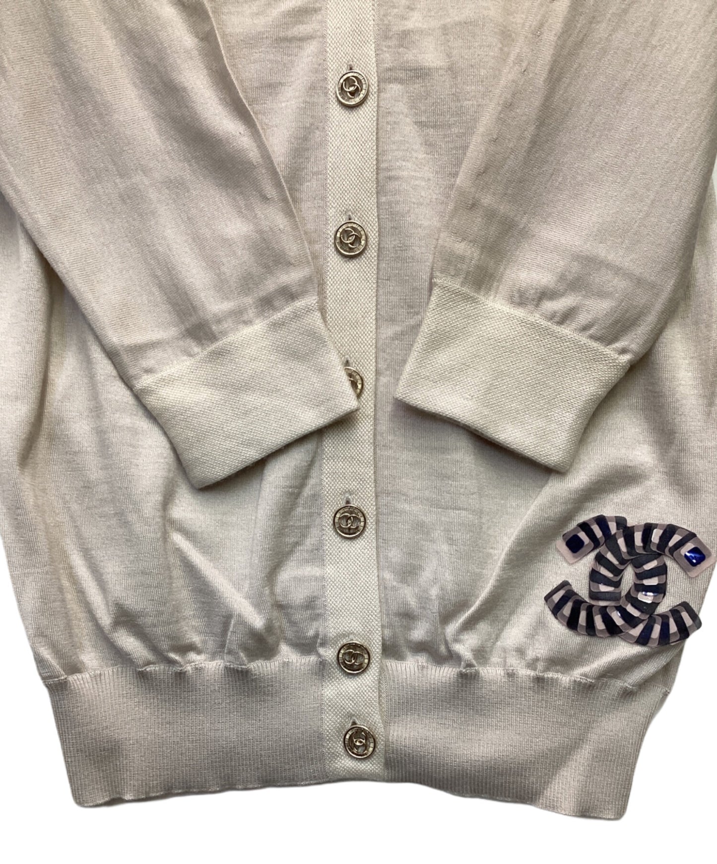 [Pre-owned] CHANEL Cashmere Silk High Gauge Cardigan P40351K02944