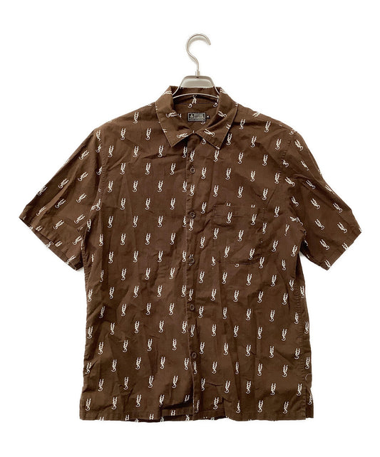 [Pre-owned] Hysteric Glamour Short-sleeved shirt, monogram pattern, open collar shirt 02201AH09