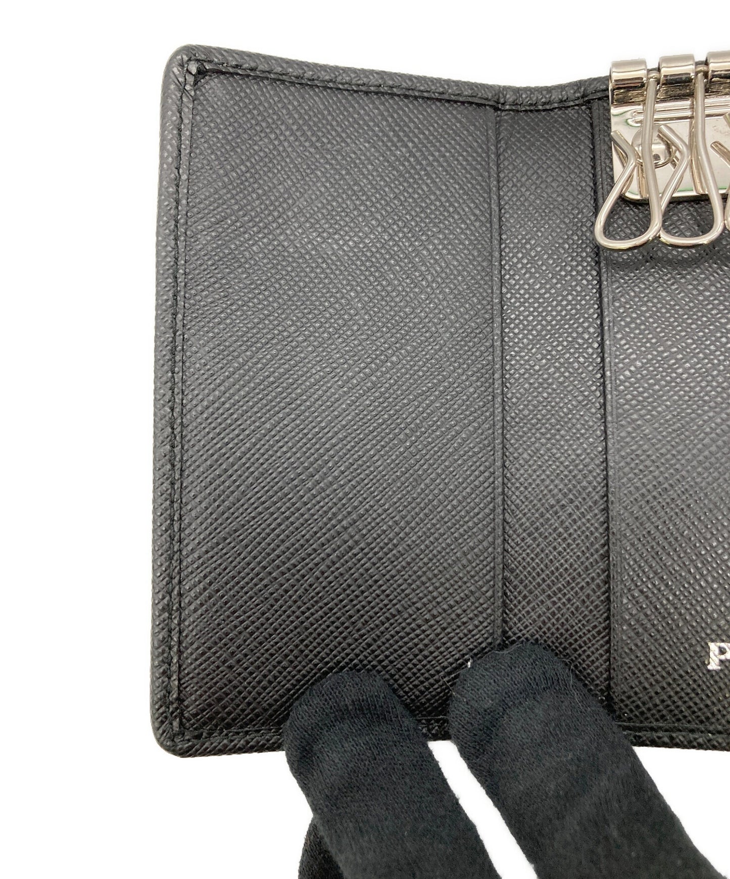 [Pre-owned] PRADA Key Case Triangle Logo 1PG222 UZO