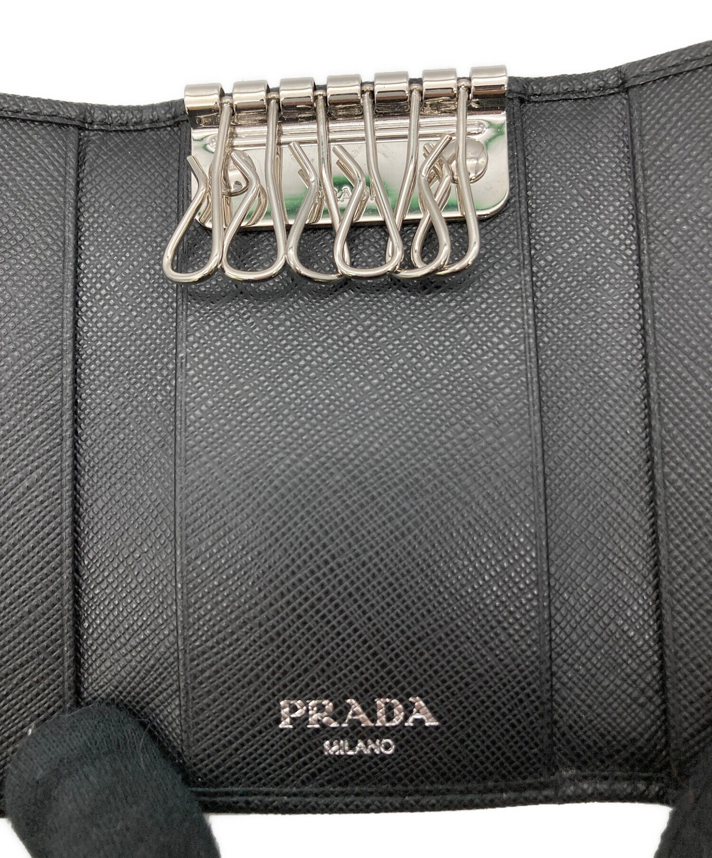[Pre-owned] PRADA Key Case Triangle Logo 1PG222 UZO