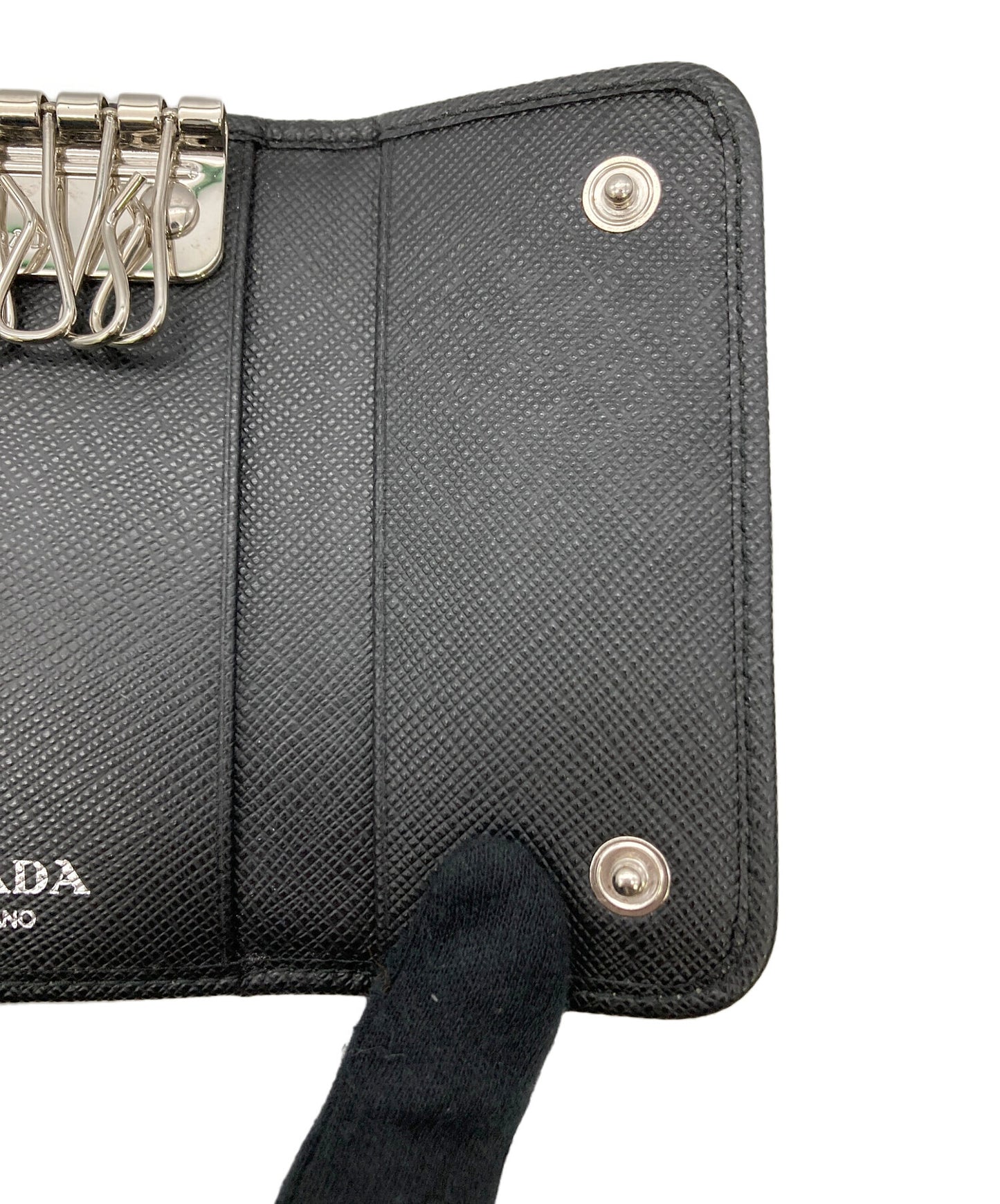 [Pre-owned] PRADA Key Case Triangle Logo 1PG222 UZO