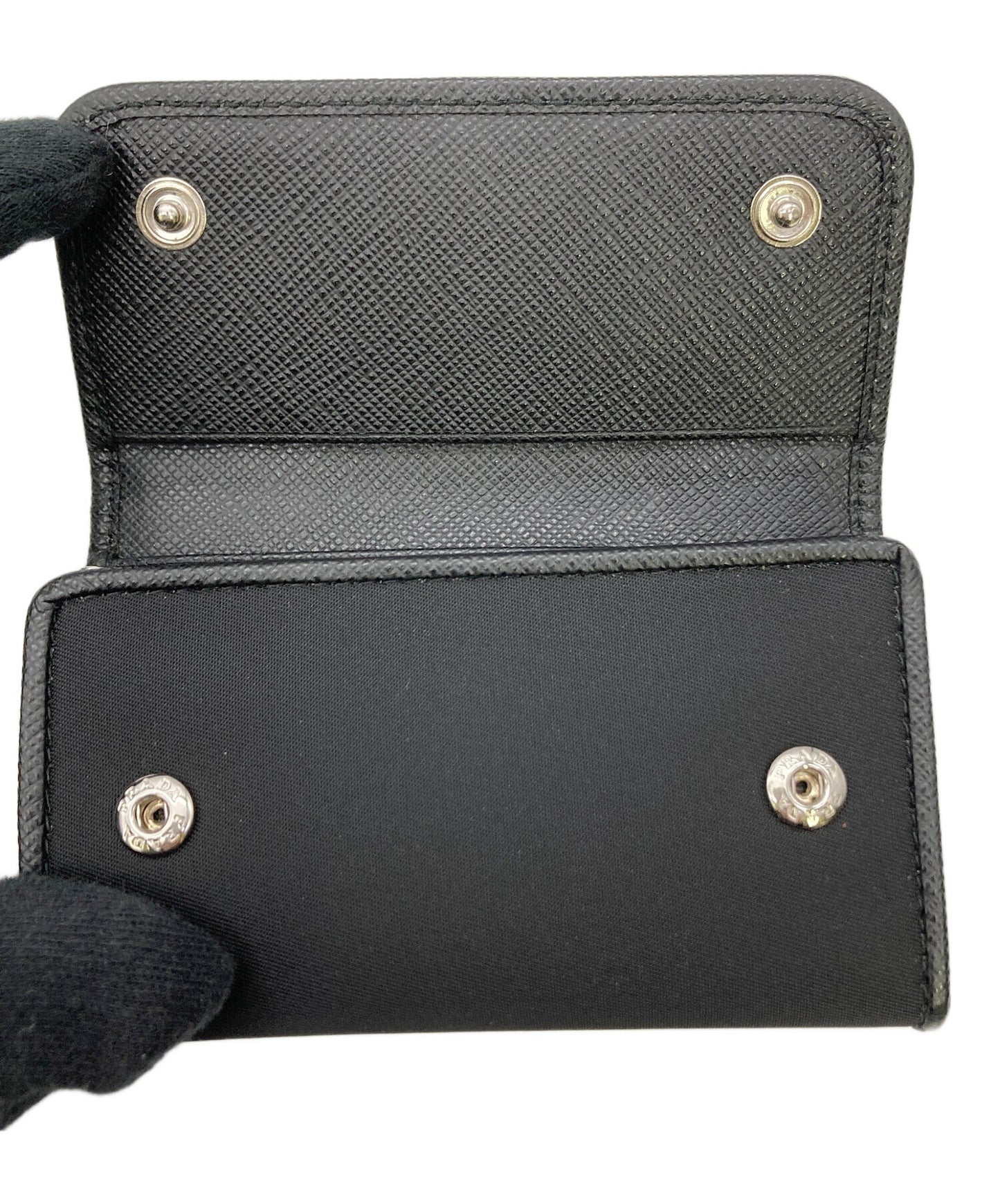 [Pre-owned] PRADA Key Case Triangle Logo 1PG222 UZO