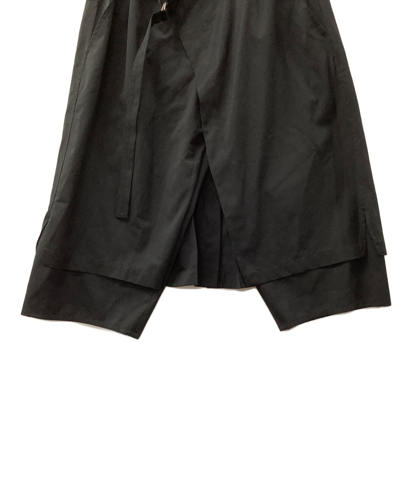 [Pre-owned] GROUND Y WOOL/POLYESTER GABARDINE WRAP PANTS GD-P01-100