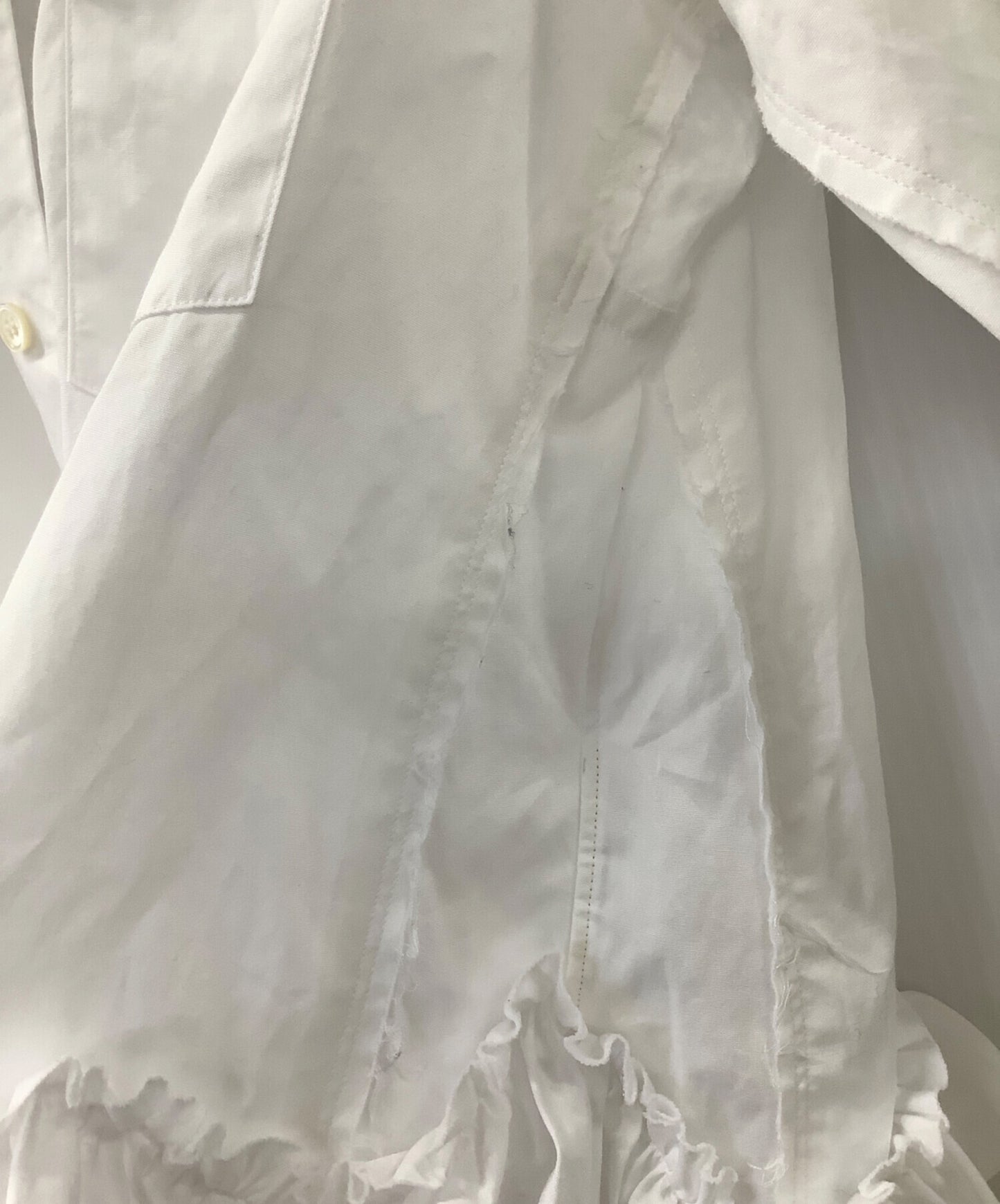 [Pre-owned] COMME des GARCONS COMME des GARCONS Round-Neck Frilled Long-Sleeve Shirt RB-B020