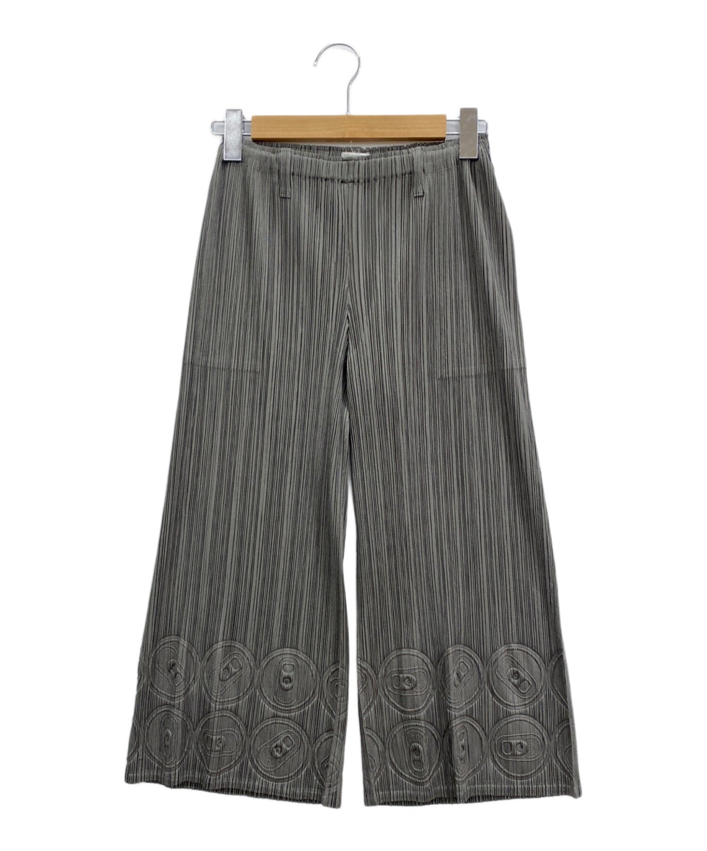 [Pre-owned] PLEATS PLEASE Pull-tab hem design processed pleated pants women's gray PP83-JF723 PP83-JF723