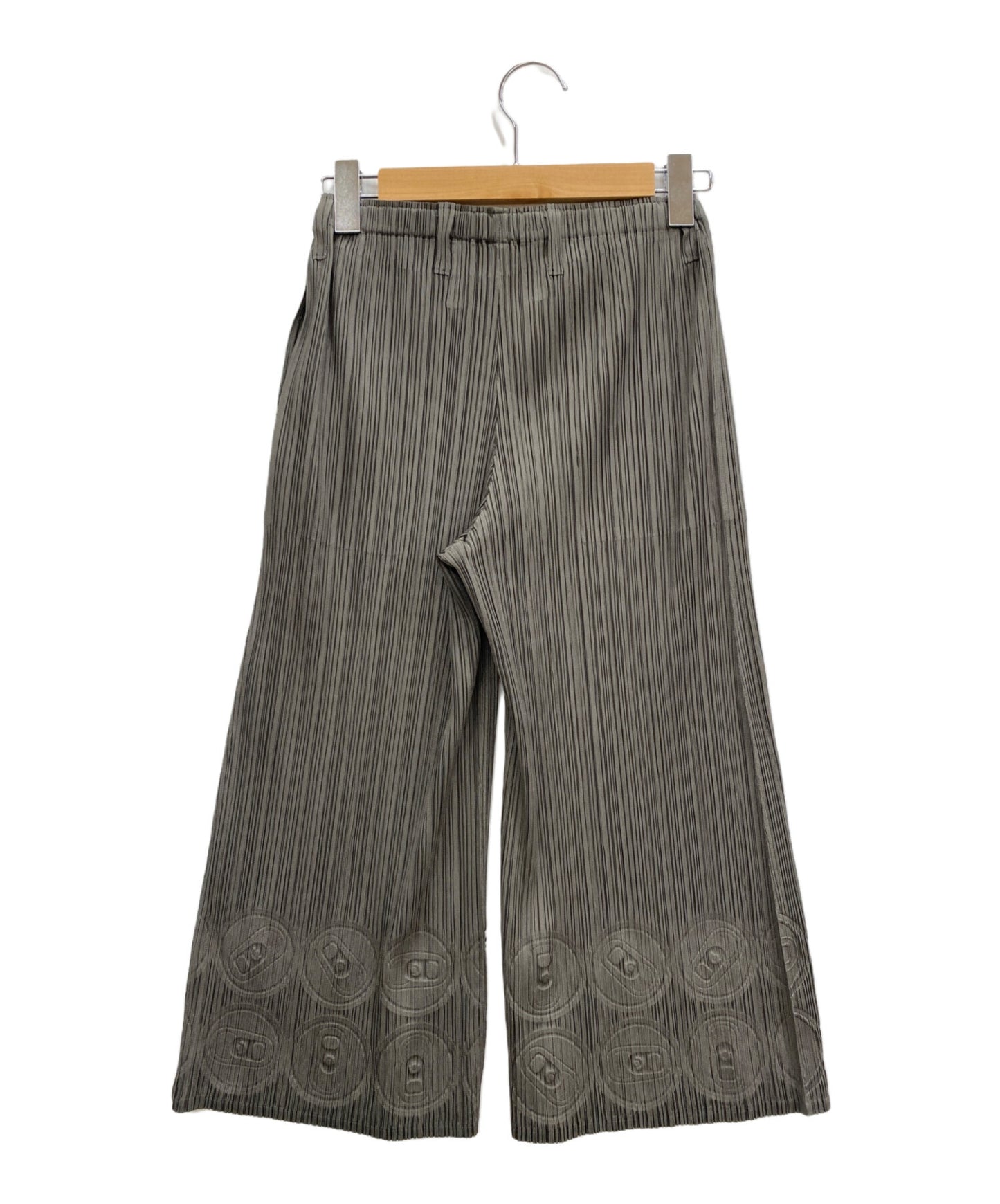 [Pre-owned] PLEATS PLEASE Pull-tab hem design processed pleated pants women's gray PP83-JF723 PP83-JF723