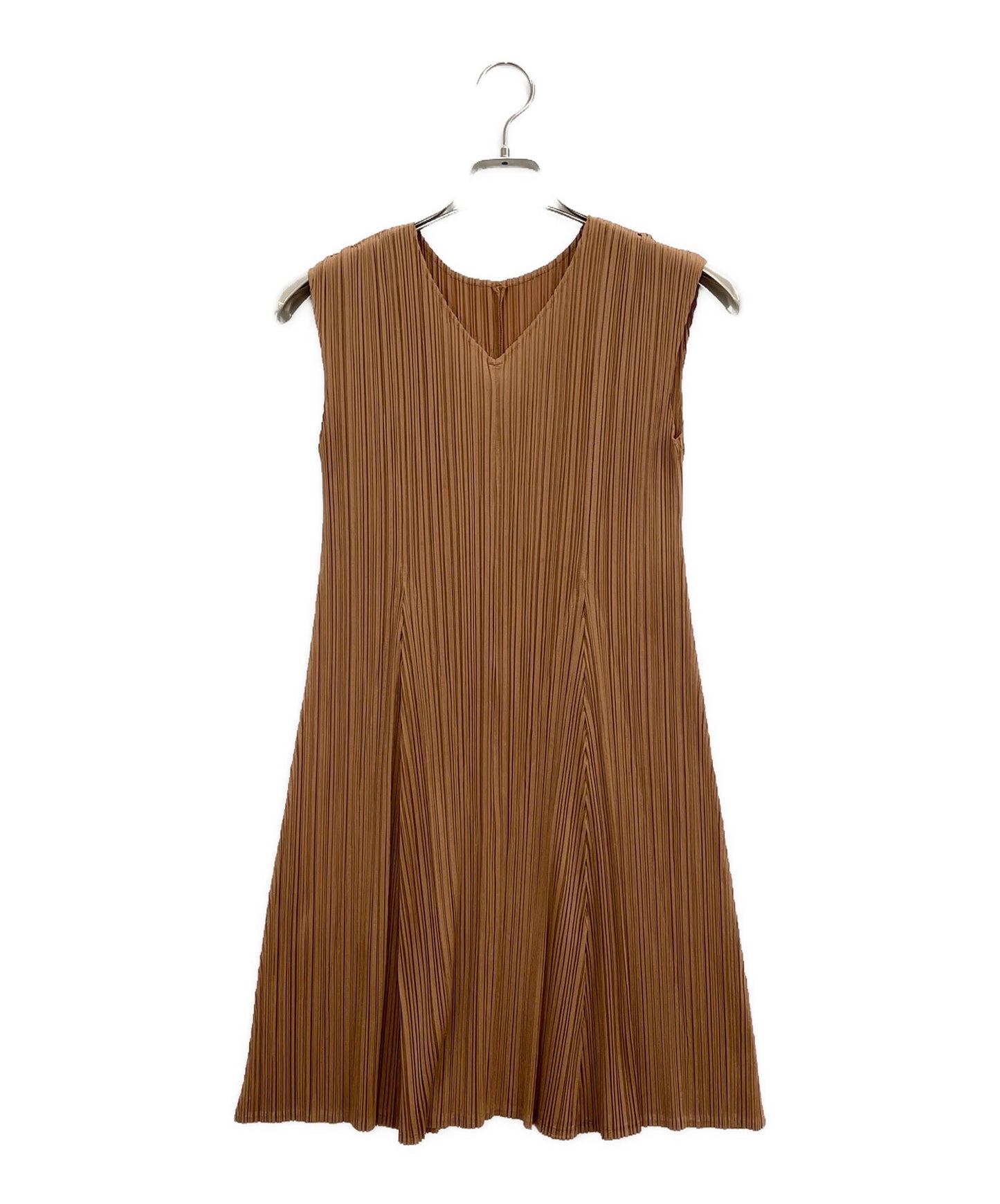 [Pre-owned] PLEATS PLEASE Sleeveless Dress Women's Brown PP41-JT165 PP41-JT165