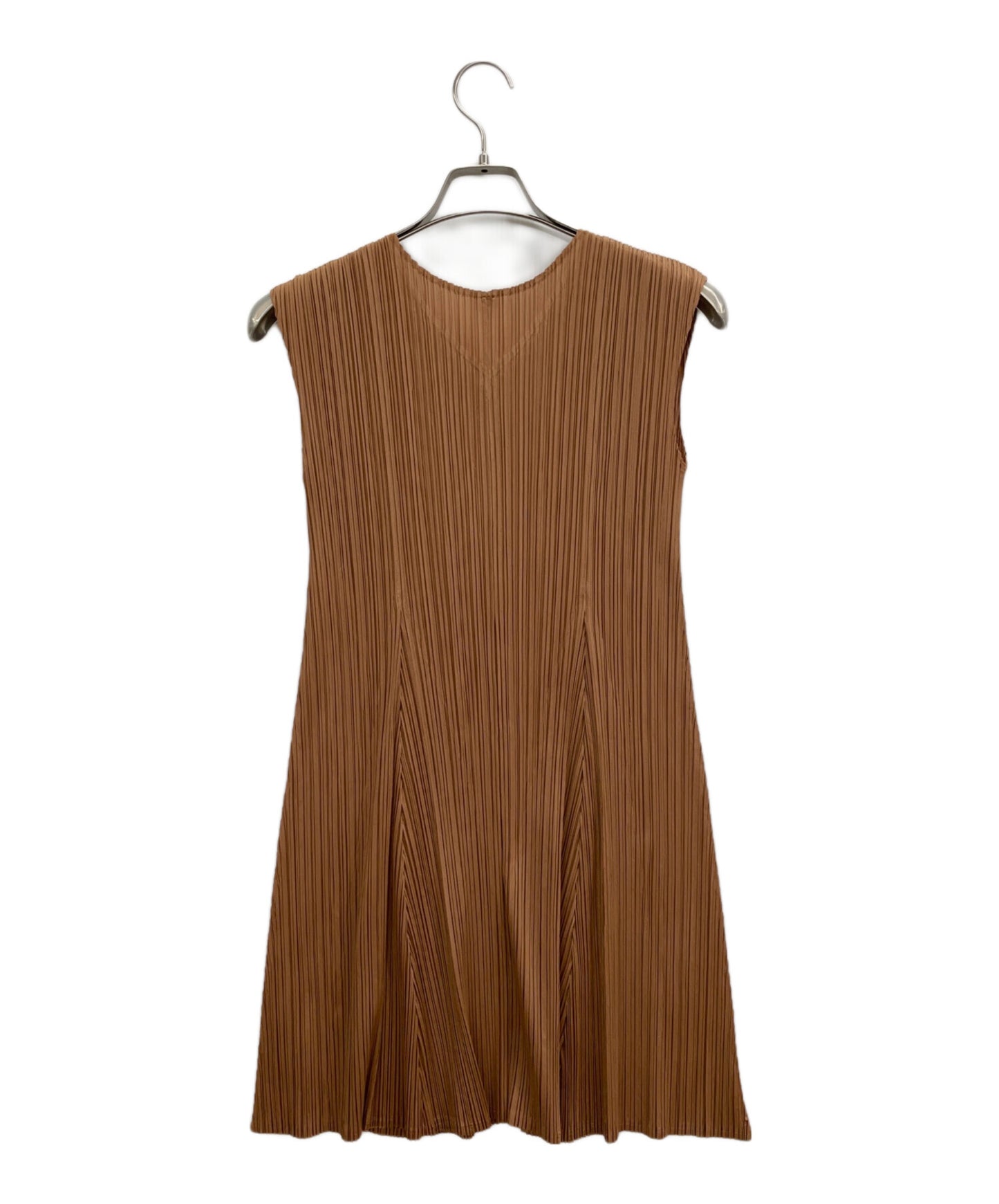 [Pre-owned] PLEATS PLEASE Sleeveless Dress Women's Brown PP41-JT165 PP41-JT165