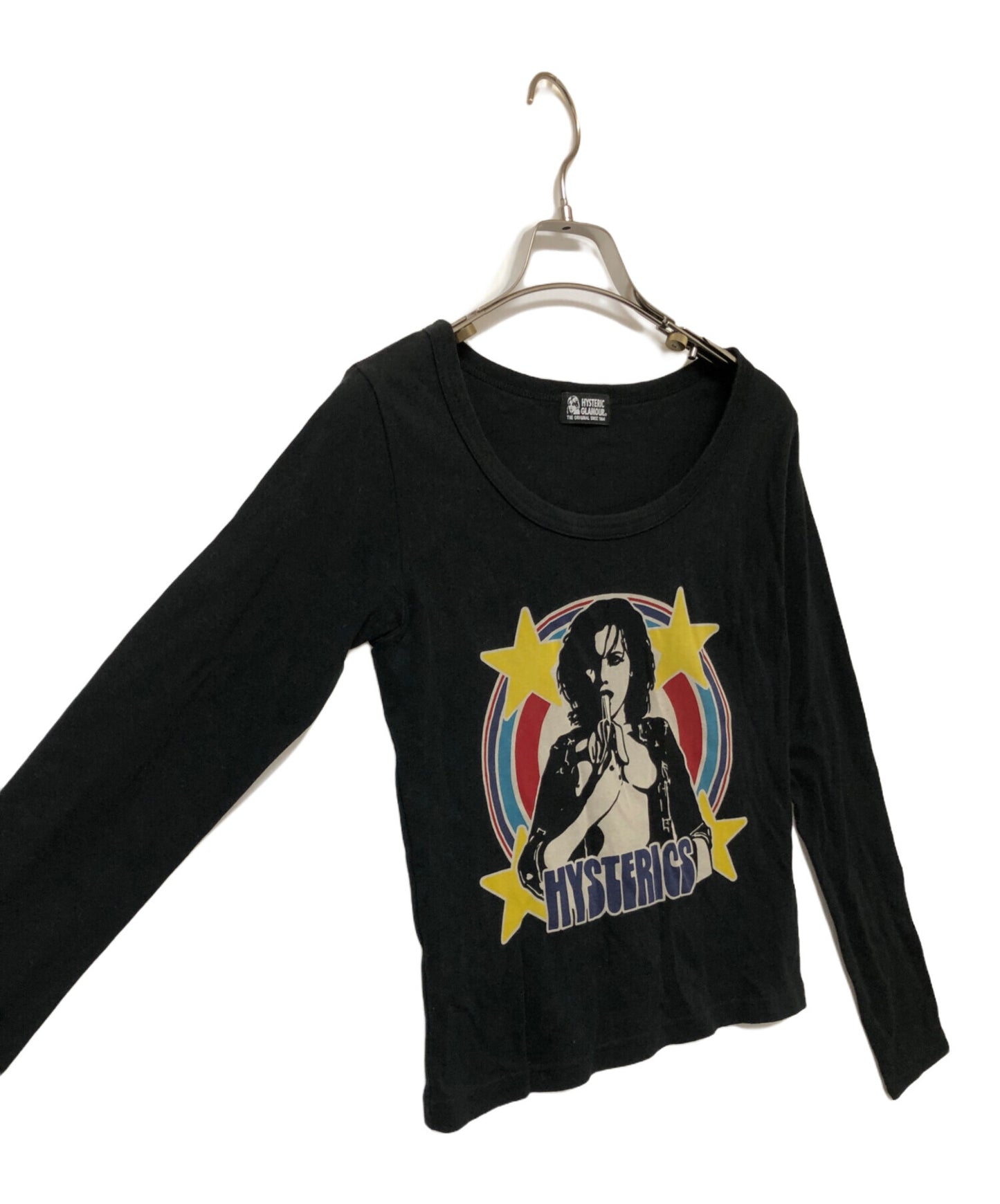[Pre-owned] Hysteric Glamour Long Sleeve Cut and Sewn 01181CL04 Black×Multicolor 01181CL04