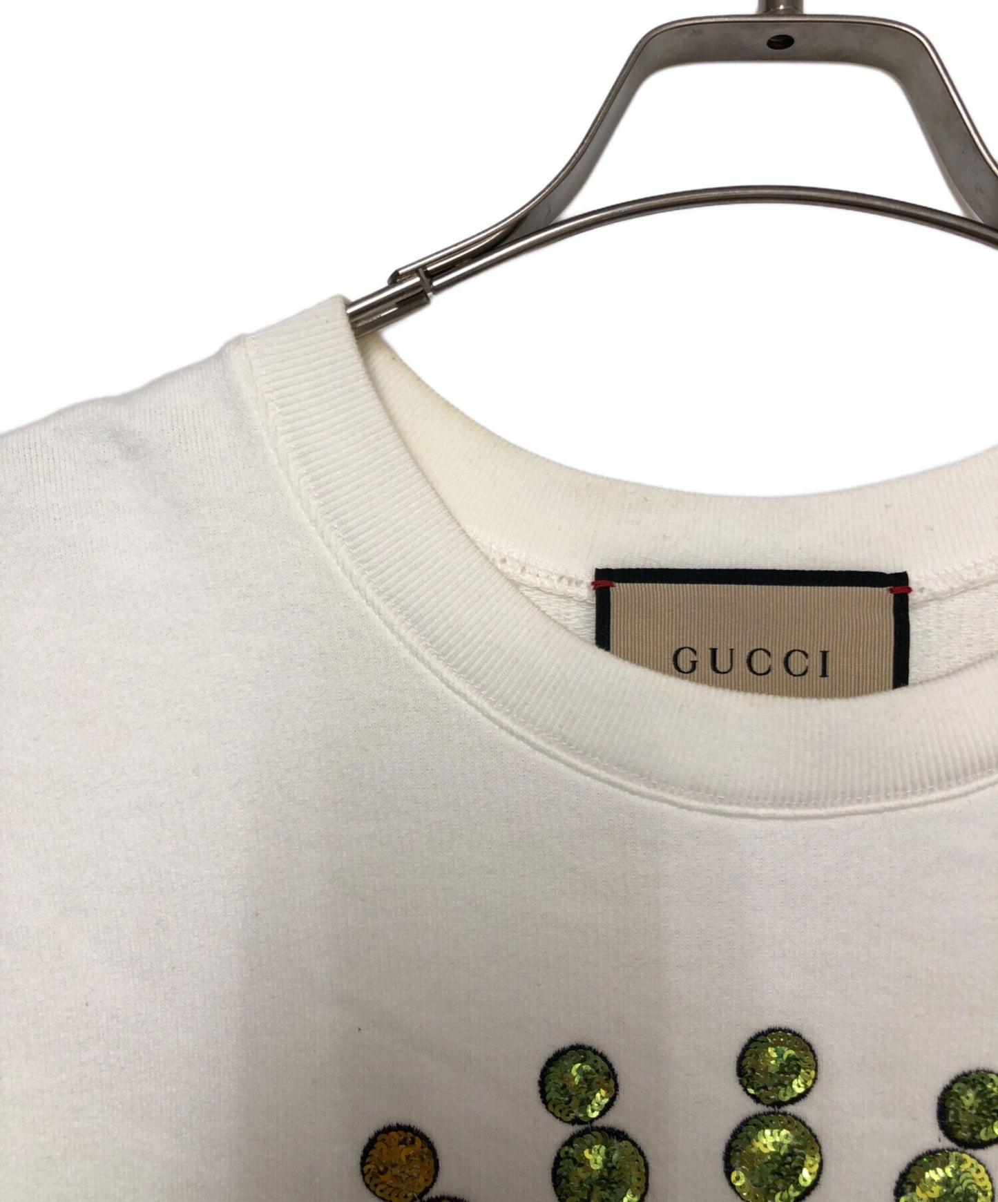 [Pre-owned] GUCCI White Cotton Love Parade Sweatshirt 617964 XJEN5