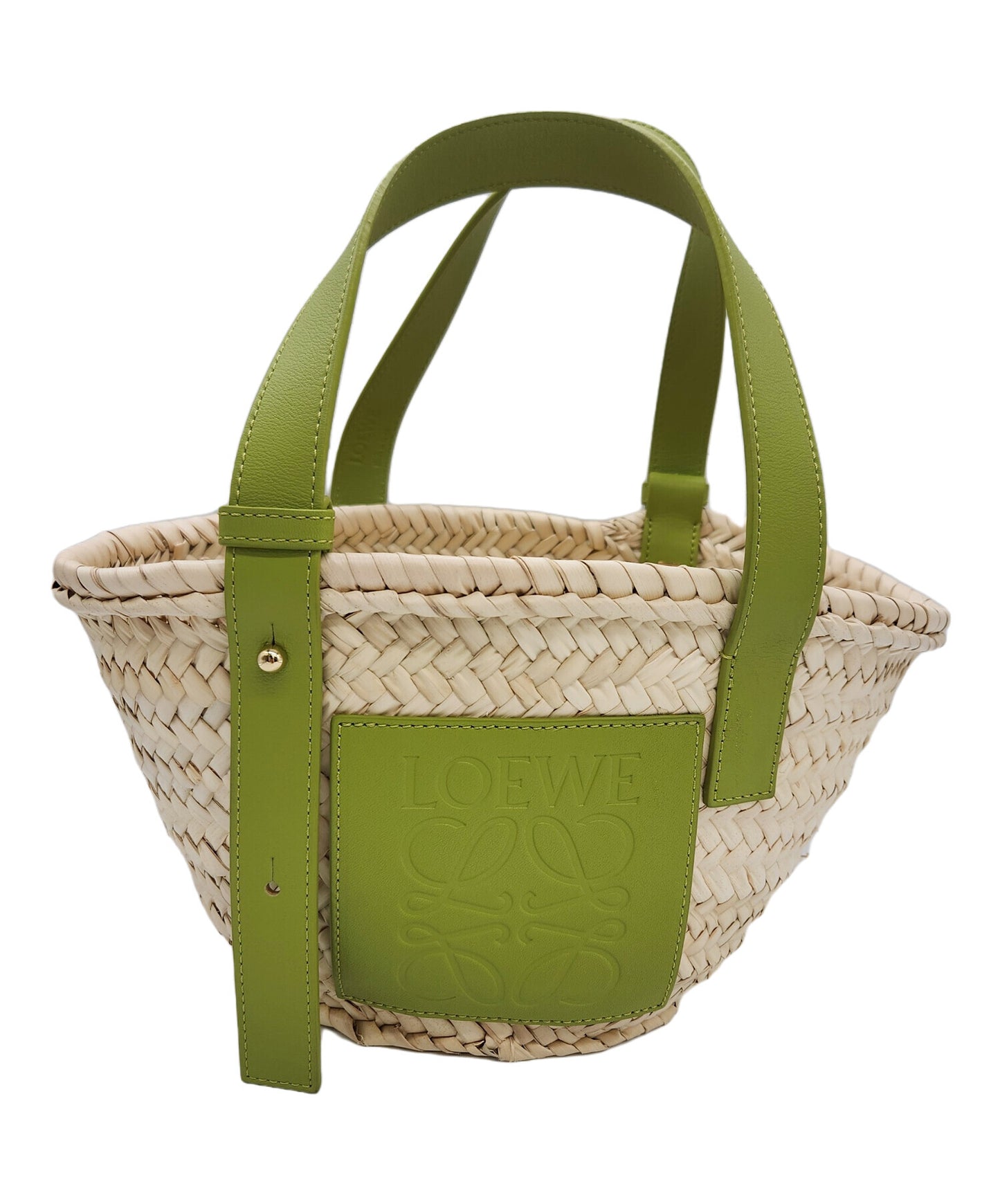 [Pre-owned] LOEWE Basket Bag Small (Palm Leaf Calf) / Cage Bag 327.02.S93