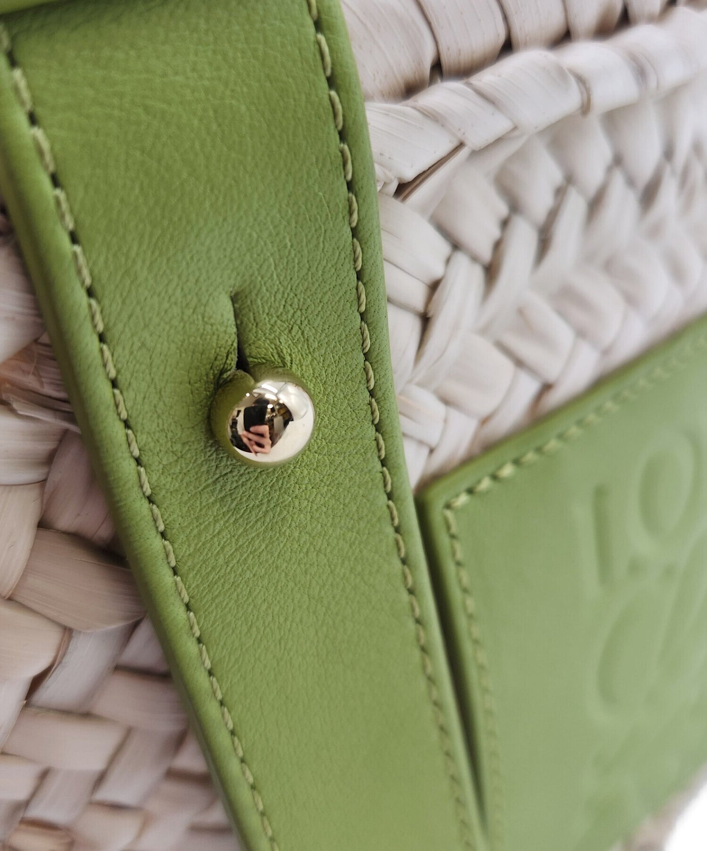 [Pre-owned] LOEWE Basket Bag Small (Palm Leaf Calf) / Cage Bag 327.02.S93