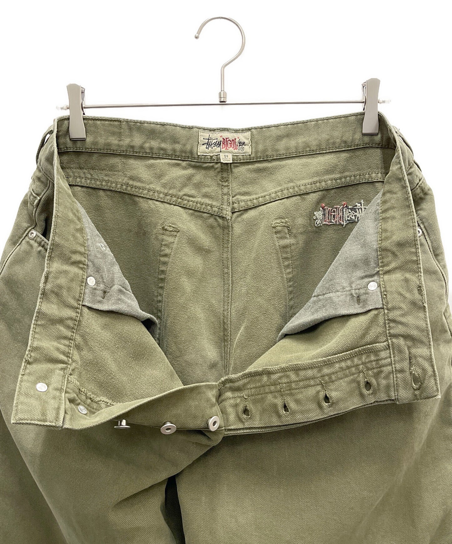 [Pre-owned] stussy BIG OL' JEAN WASHED CANVAS 116618