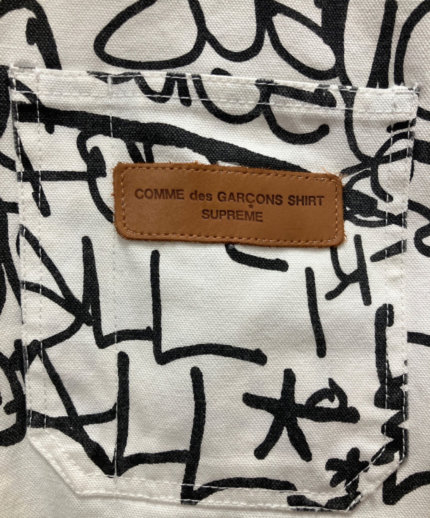 [Pre-owned] COMME des GARCONS Painted Canvas Chore Coat