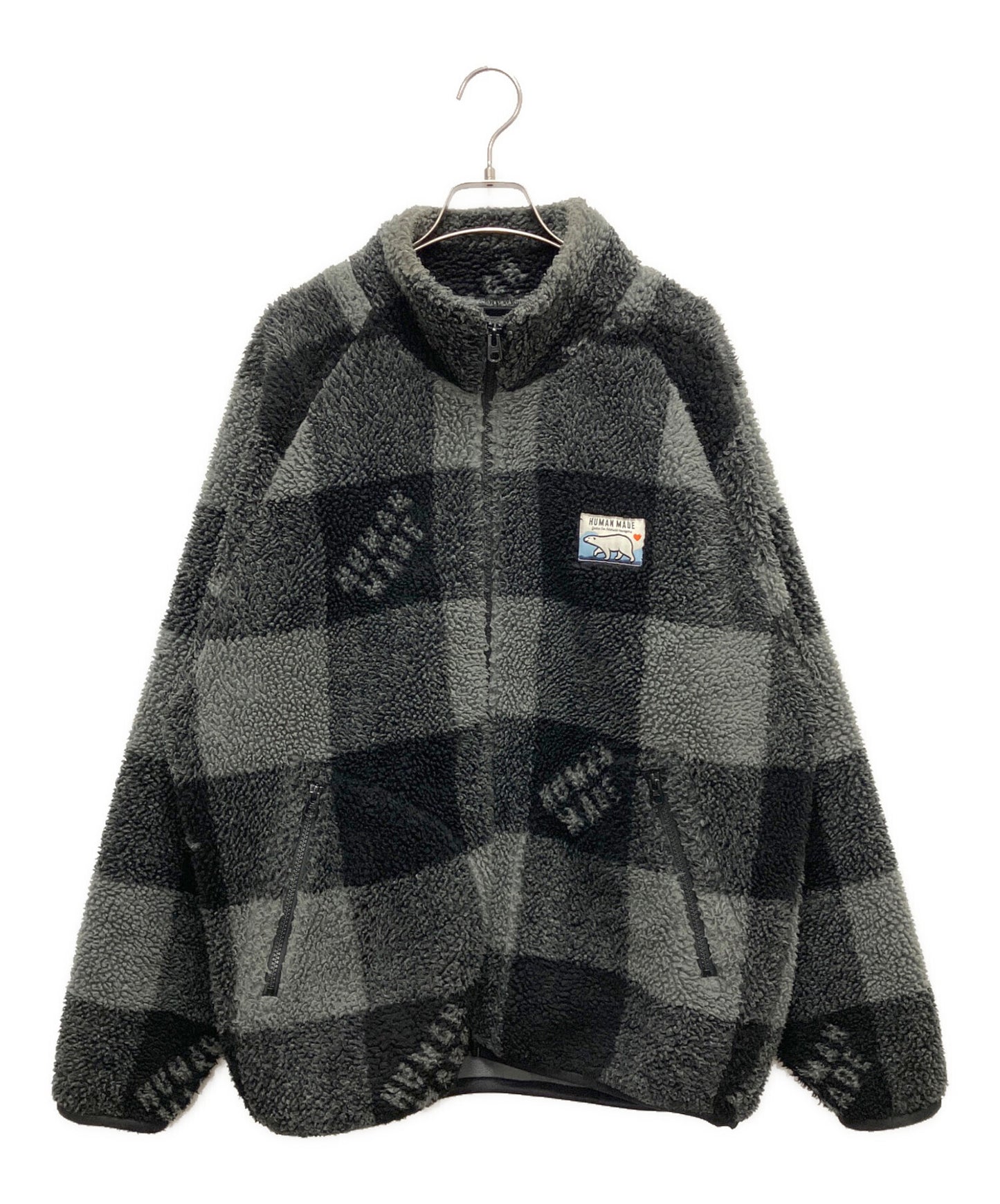[Pre-owned] HUMAN MADE  CHECK BOA FLEECE JACKET
