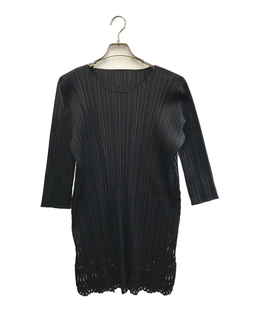 [Pre-owned] PLEATS PLEASE Cut and sewn tunic with three-quarter sleeves PP73-JT524