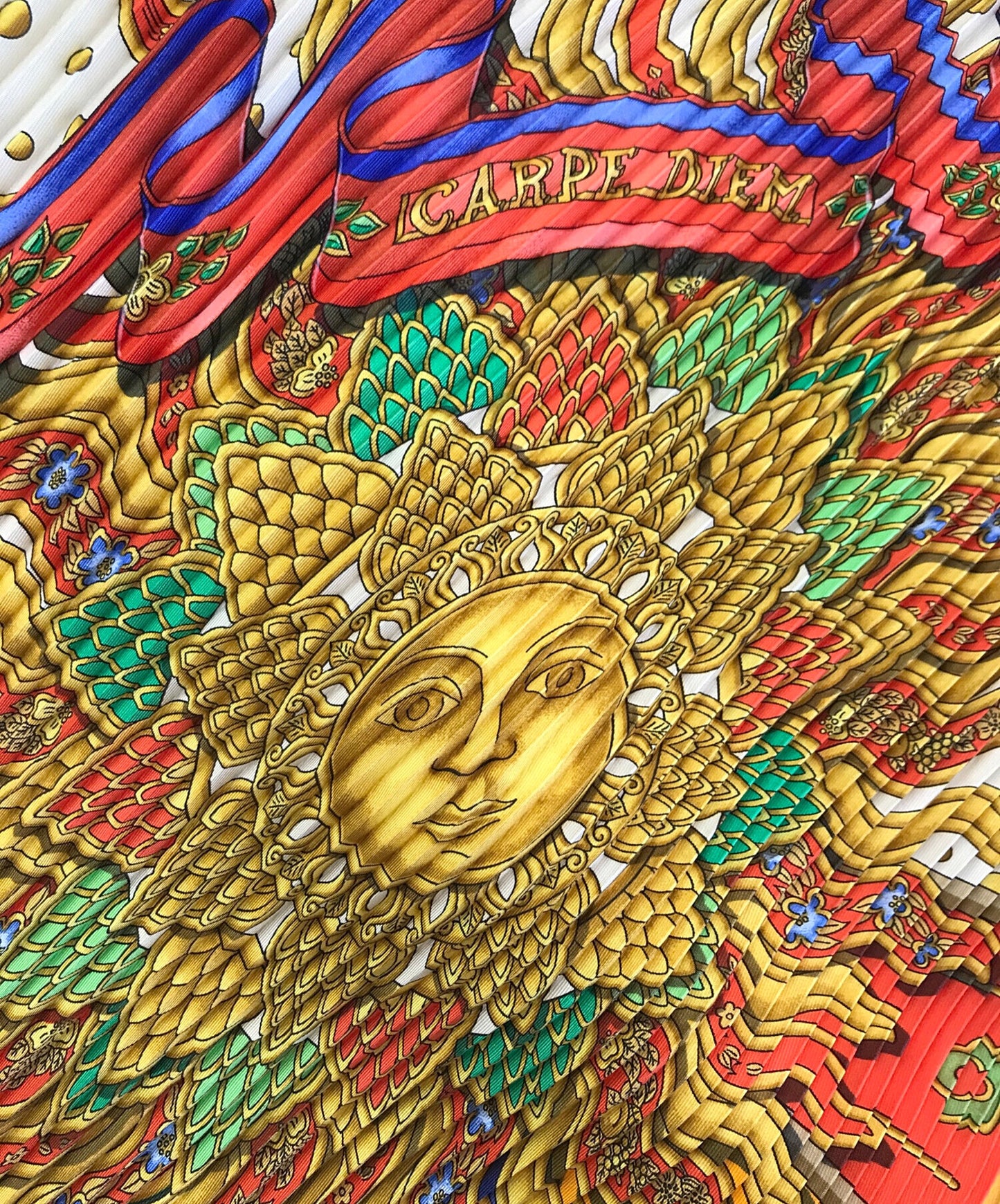 [Pre-owned] HERMES pleated scarf