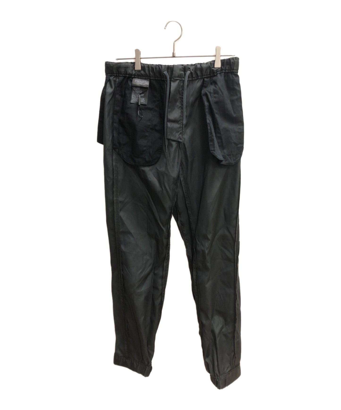 [Pre-owned] PRADA Rubber Patch Nylon Track Long Pants UP0008 S181 I18