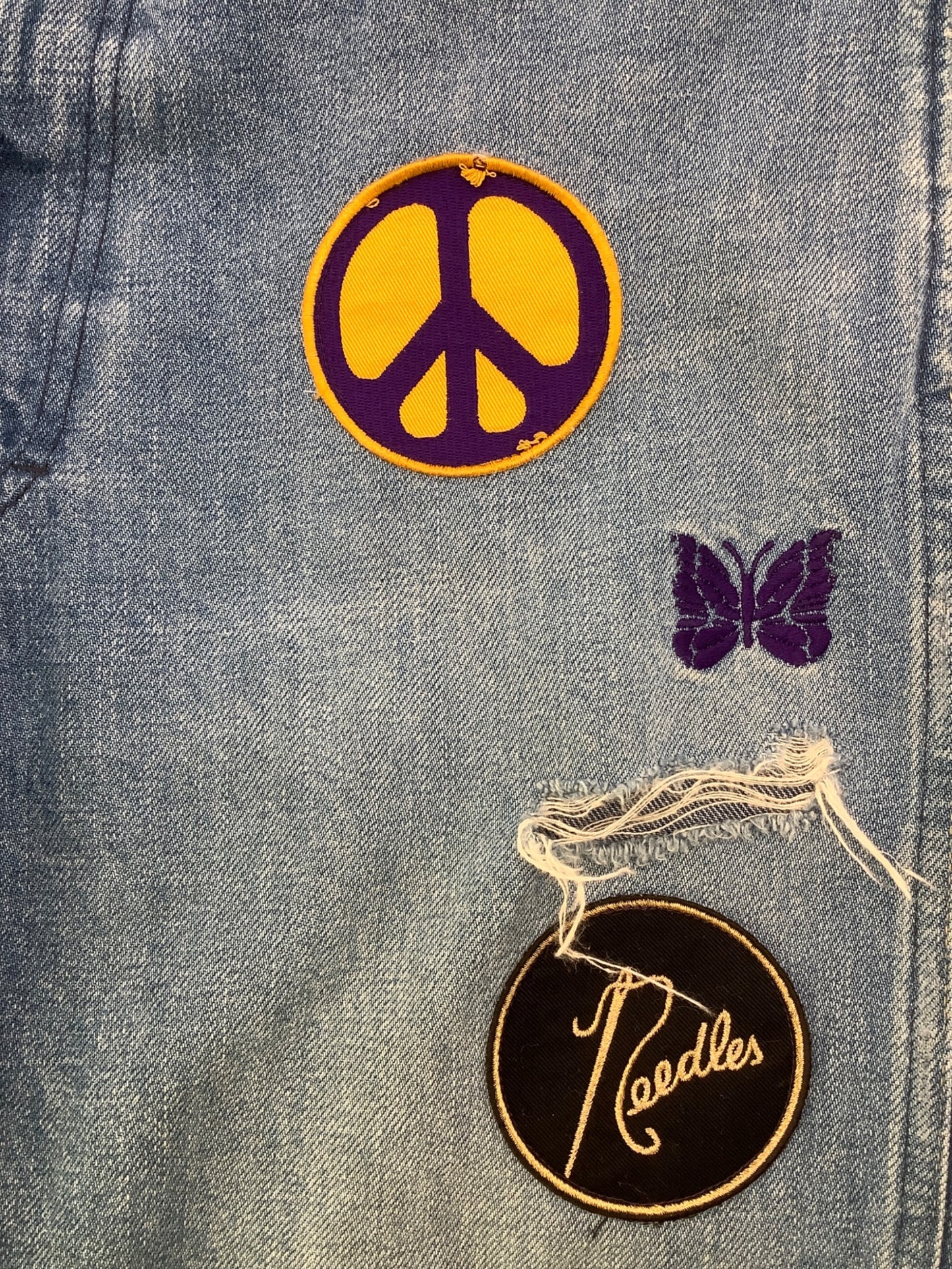 [Pre-owned] Needles patchwork denim KP139.