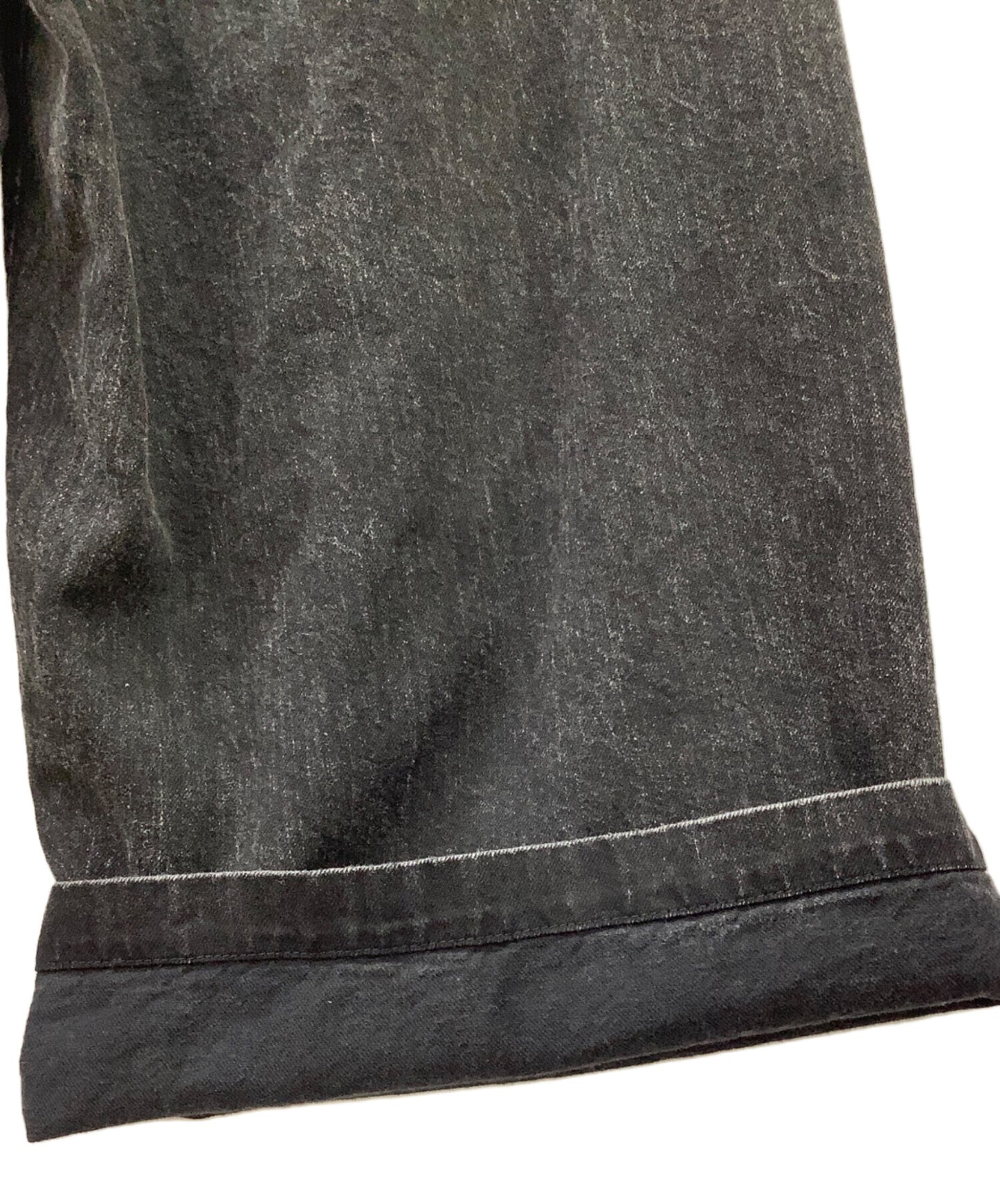 [Pre-owned] Y's 8OZ BLEACHED DENIM FRONT TUCKED WIDE PANTS YP-P13-007